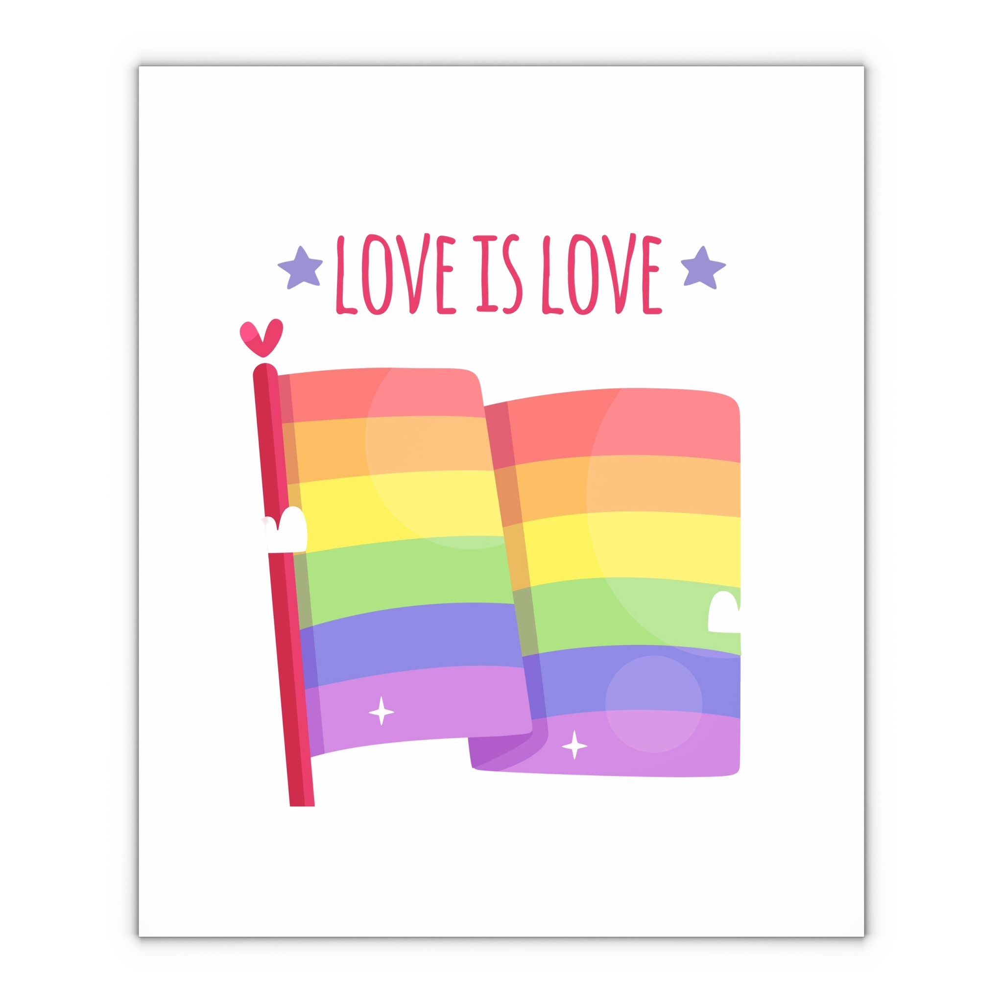 Pride Day Flag With Love Gift Wrapping Paper Sheets 1pc - Image 4