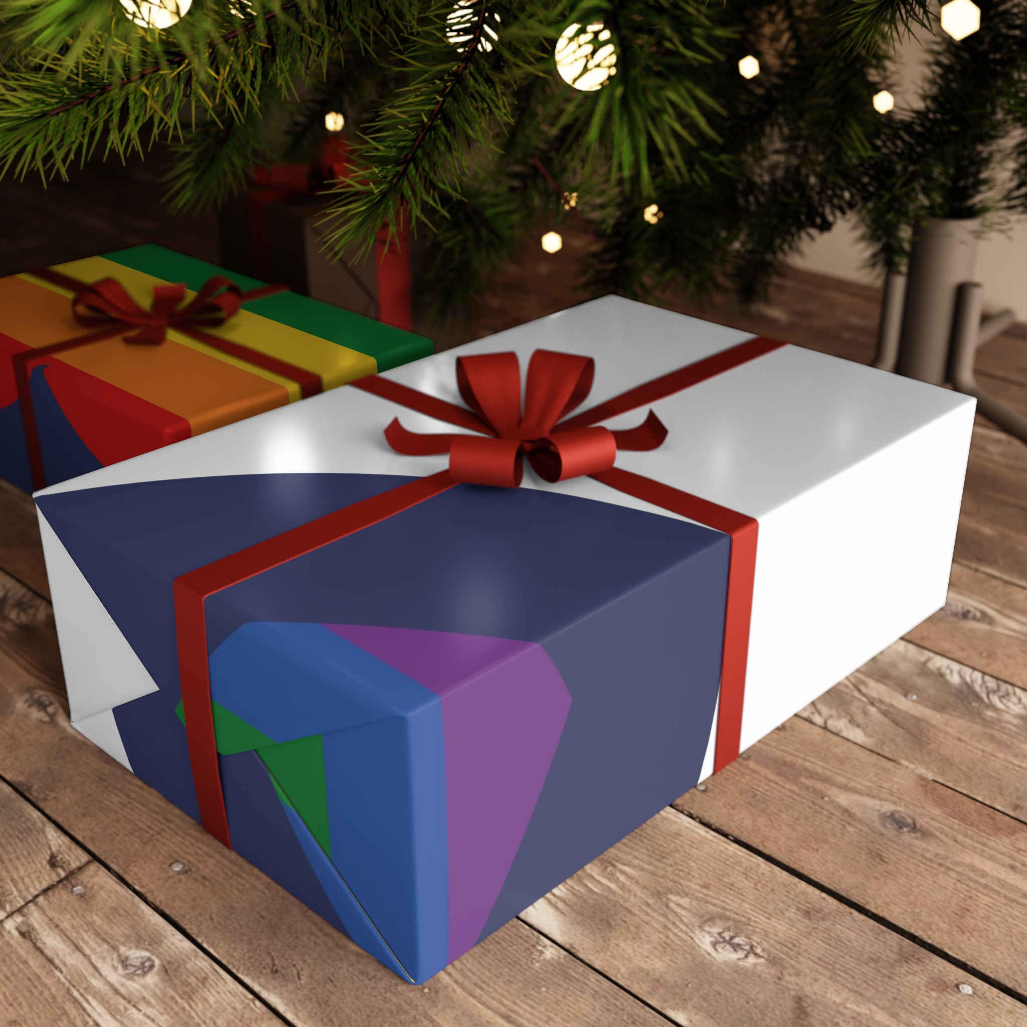 Lgbt Pride Month June Lesbian Gay Bisexual Transgender Lgbtq Flag Rainbow Vector(5) Gift Wrapping Paper Sheets 1pc - Image 3