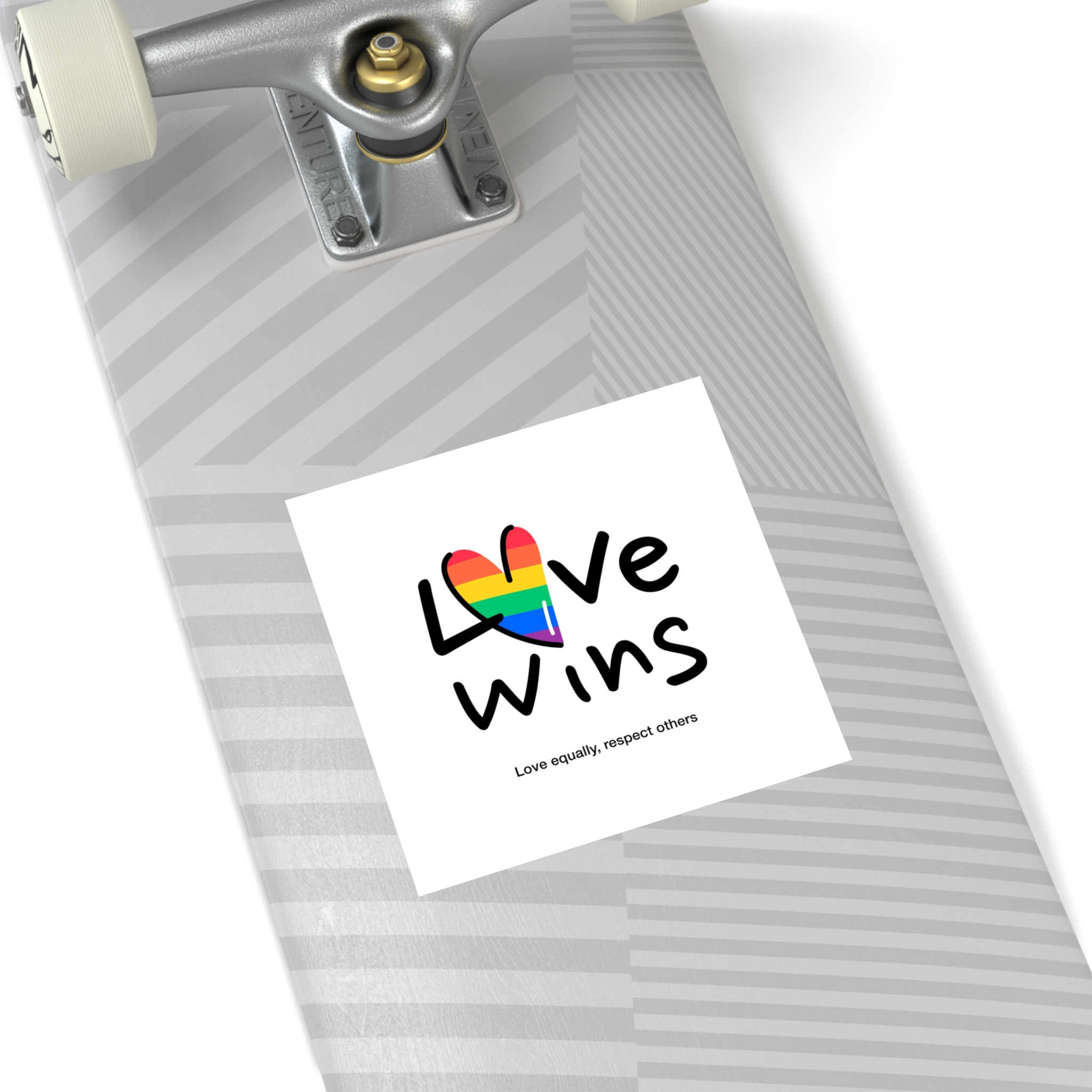 Love Letter Pride Rainbow Lettering Text Writing Pattern Freedom Love Heart Homo Colors Flag Parade(2) (1) Laminate Stickers Square - Image 44