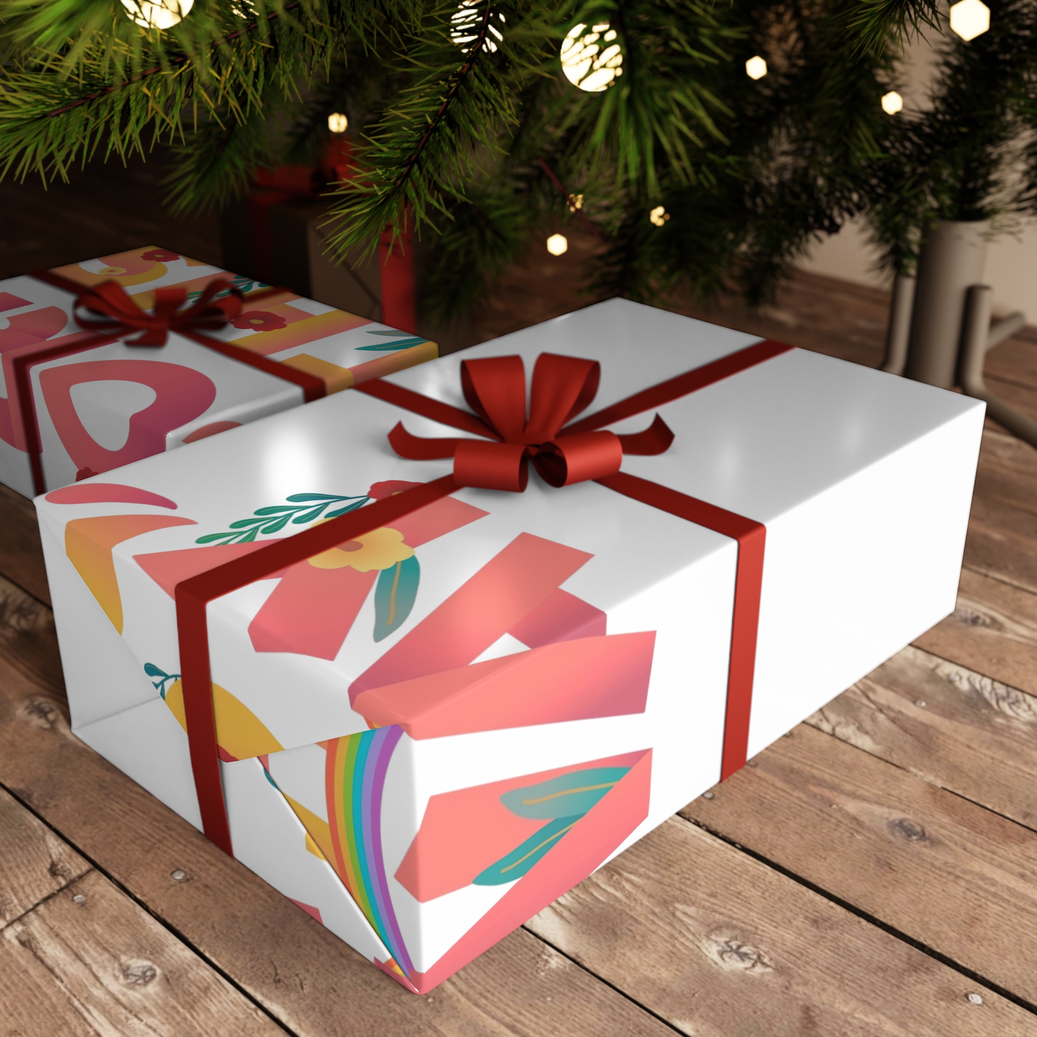 Pride Day Positive Lettering Design Gift Wrapping Paper Sheets 1pc - Image 3