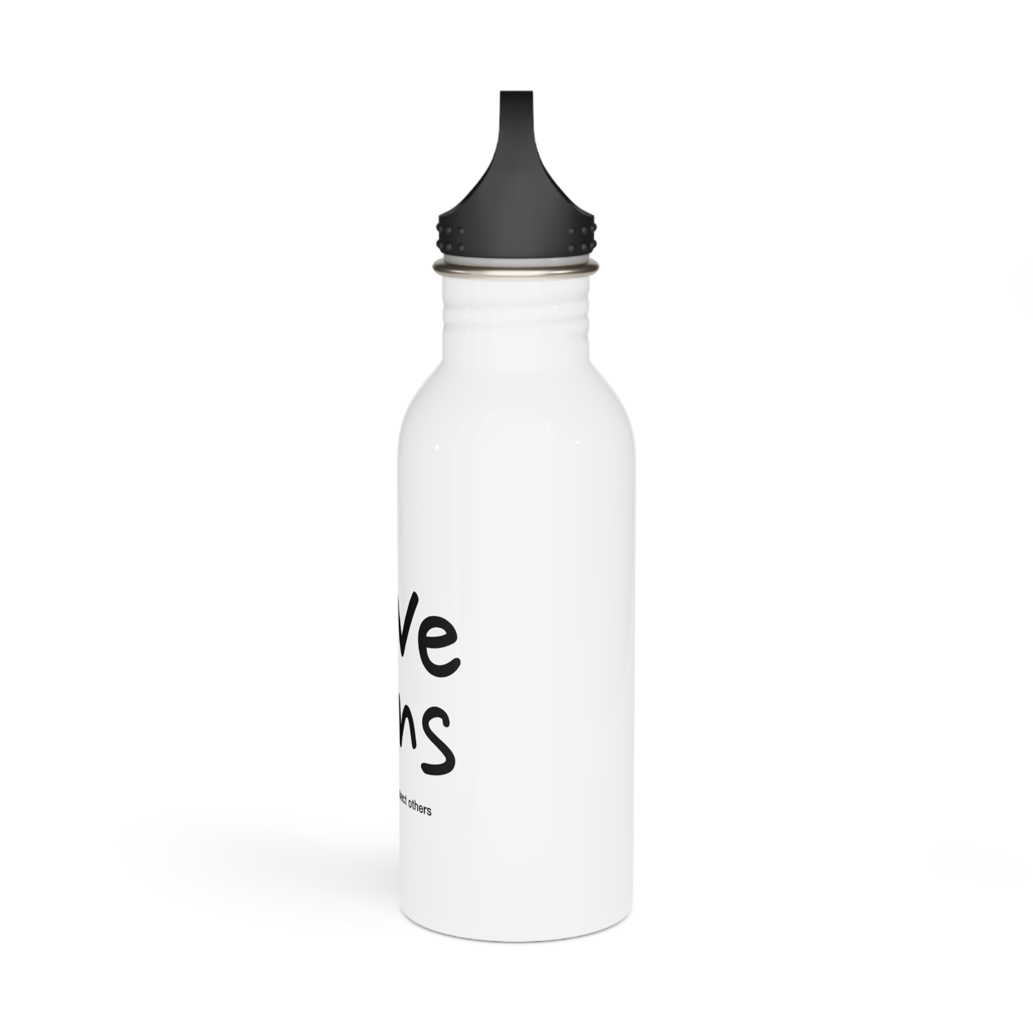 Love Letter Pride Rainbow Lettering Text Writing Pattern Freedom Love Heart Homo Colors Flag Parade(2) (1) Stainless Steel Water Bottle - Image 4