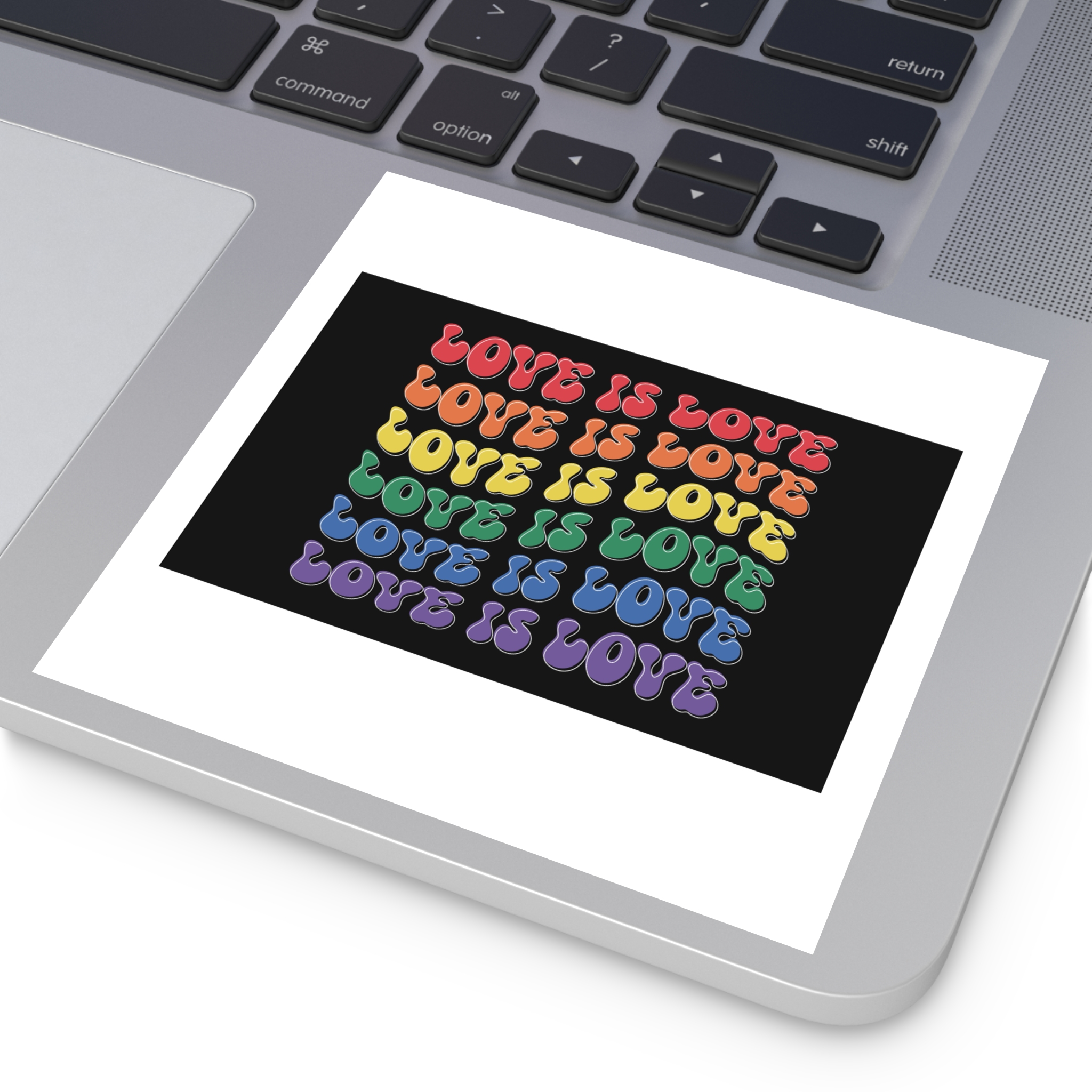 Pride Lgbtq Gay Typography Vector Tshirt Design(8) Laminate Stickers Square - Image 75