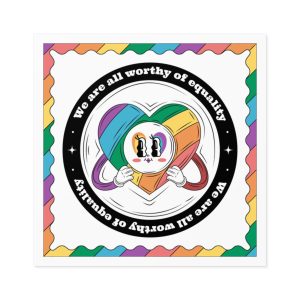 Hand Drawn Illustration Pride Month Celebration(3) Laminate Stickers Square