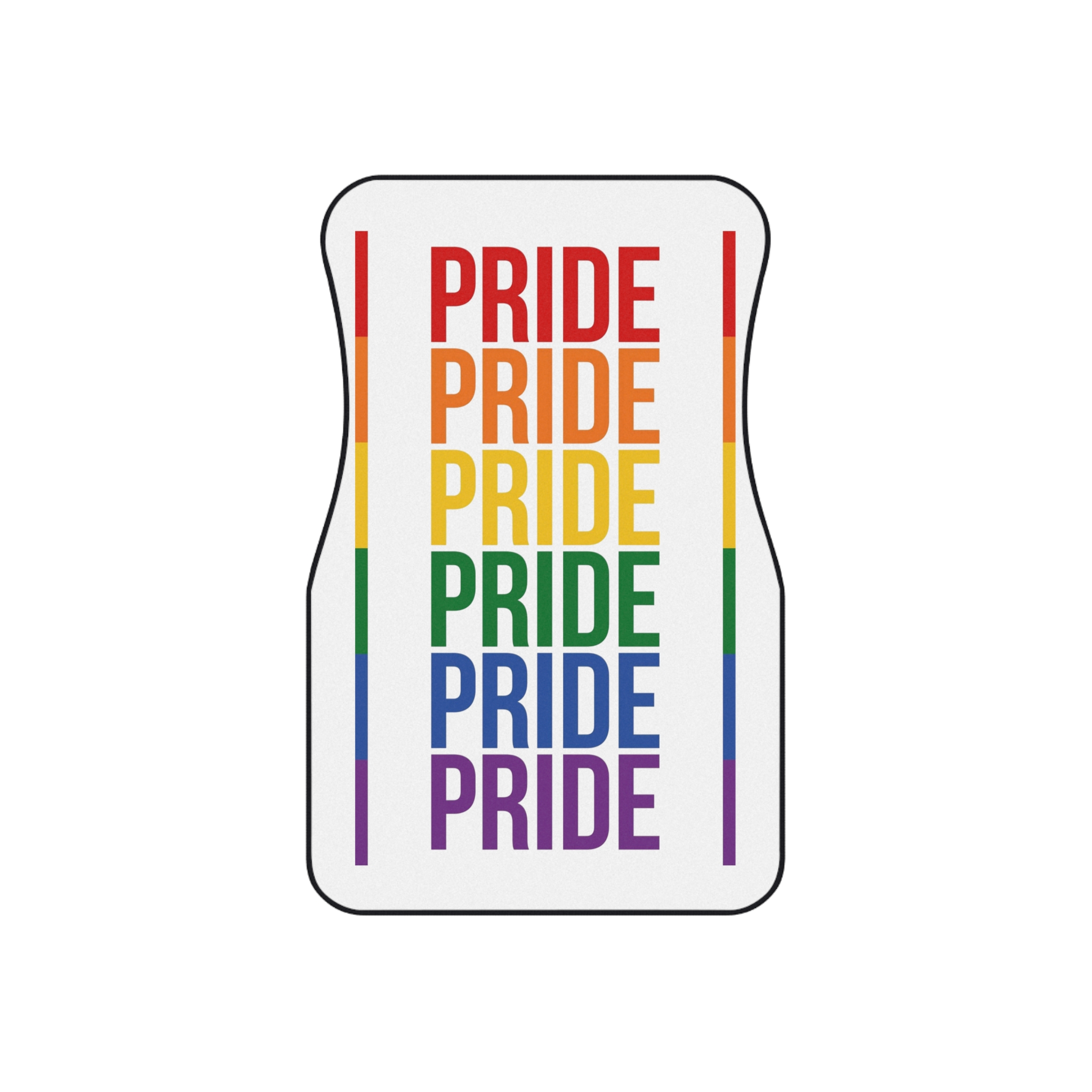 Lgbt Pride Month June 2026 Lesbian Gay Bisexual Transgender Lgbtq Flag Rainbow Love Vector (1) Car Mats Set Of 4 - Image 2
