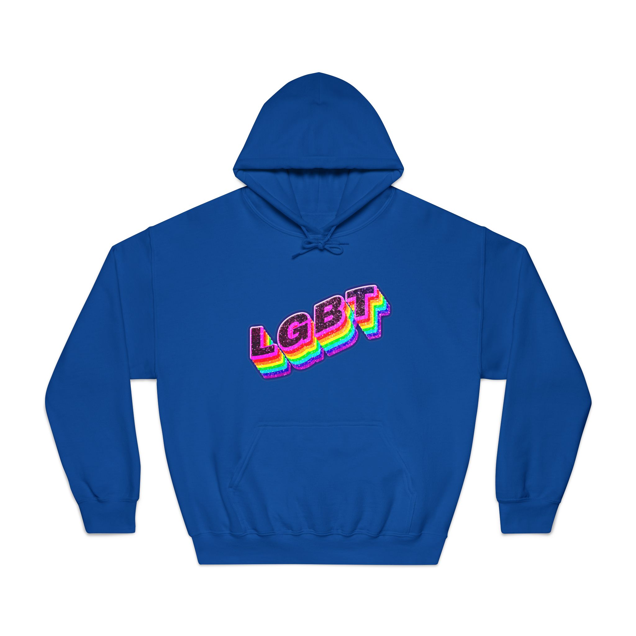 Png Word Lgbt Rainbow Typography Unisex Dryblend Hooded Sweatshirt - Image 25
