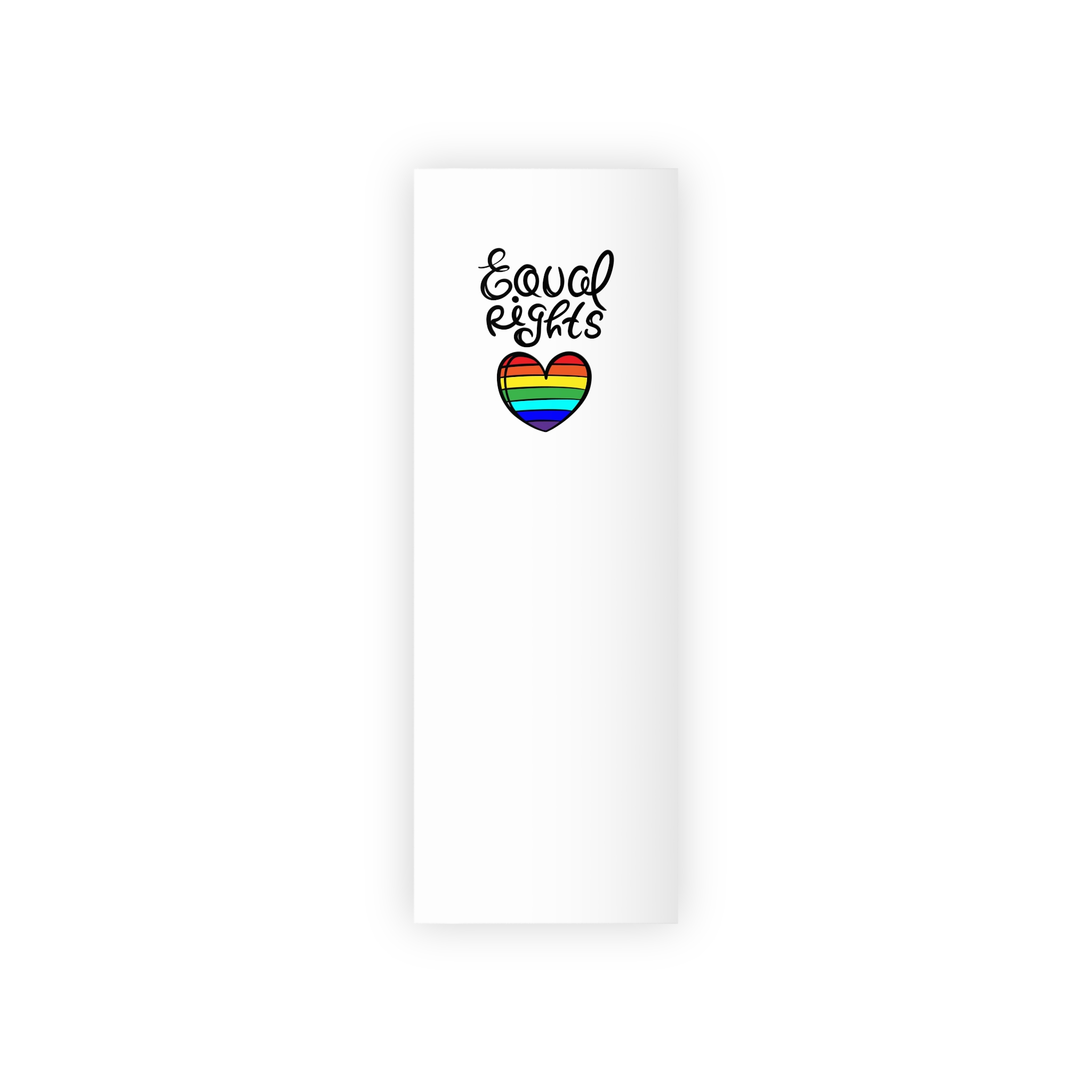 Equal Right Handwritten Text Heart Rainbow Motto Vector Print Gift Wrapping Paper Rolls 1pc - Image 5