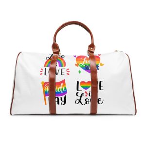 Hand Drawn Pride Day Label Collection Waterproof Travel Bag