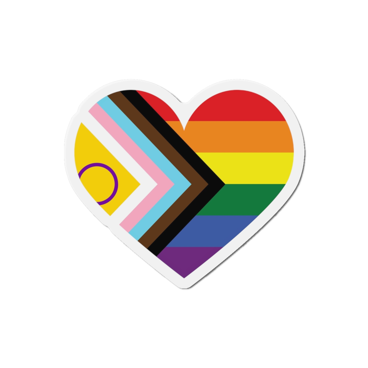 Heart With Rainbow Colored Heart Die Cut Magnets - Image 13