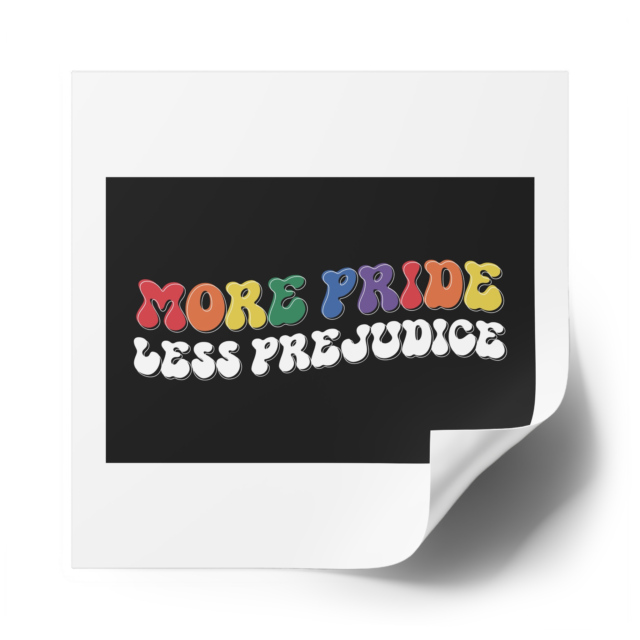 Pride Lgbtq Gay Typography Vector Tshirt Design(11) Laminate Stickers Square - Image 50