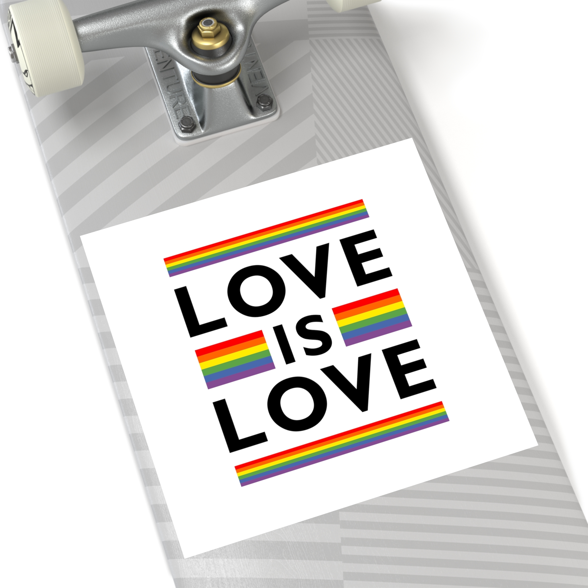 Love Is Love Lgbt Flag Symbol Pride Month Symbol Laminate Stickers Square - Image 52