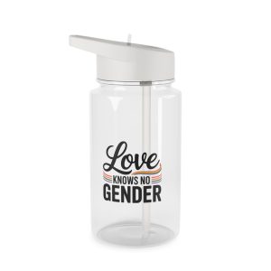Love Knows No Gender T Shirt Design Isolated White Background 2 Tritan Water Bottle