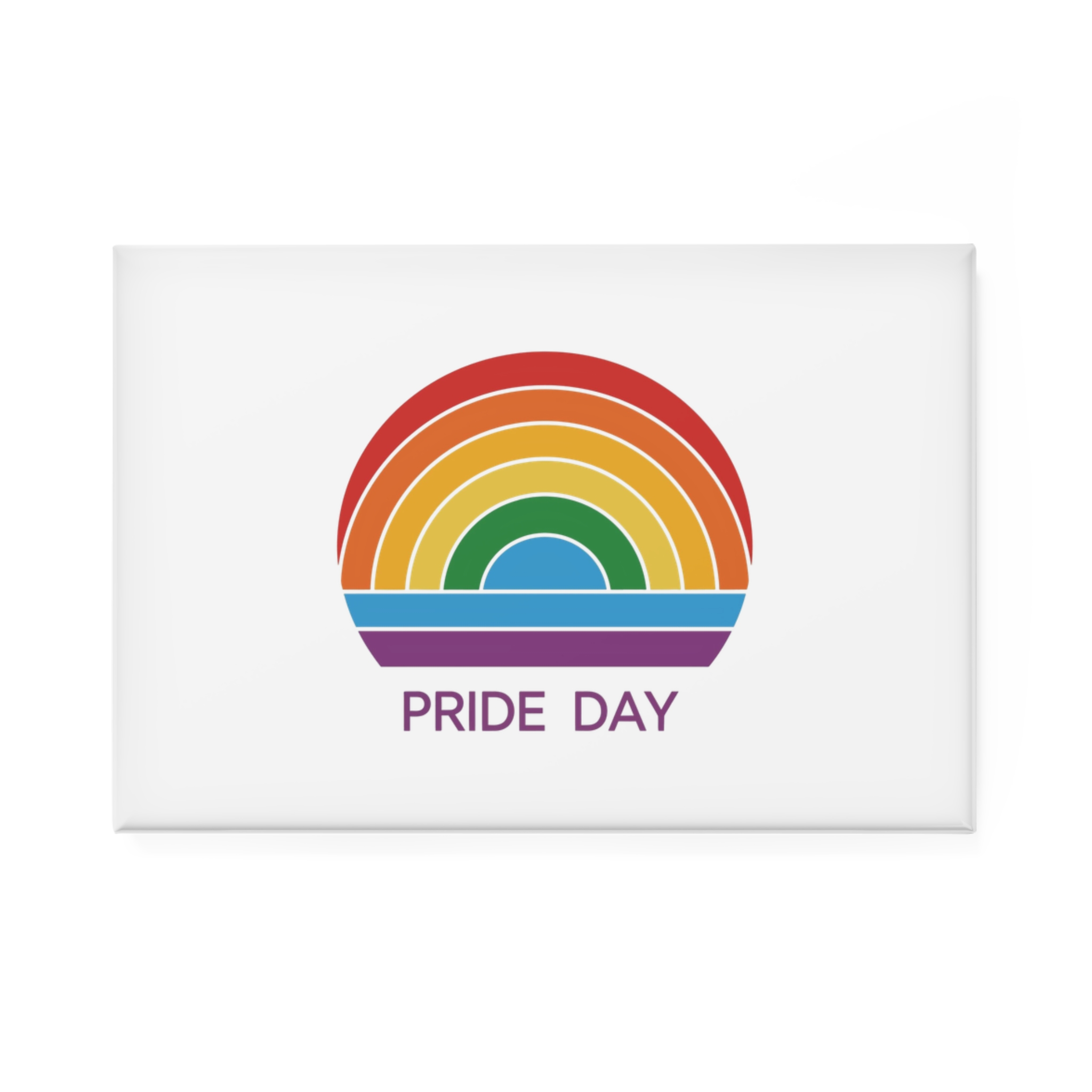 Rainbow Pride Day Celebration Logo With Multicolor Arches Text Lgbtq Support Equality Awareness Button Magnet Rectangle 1 And 10 Pcs - Image 5