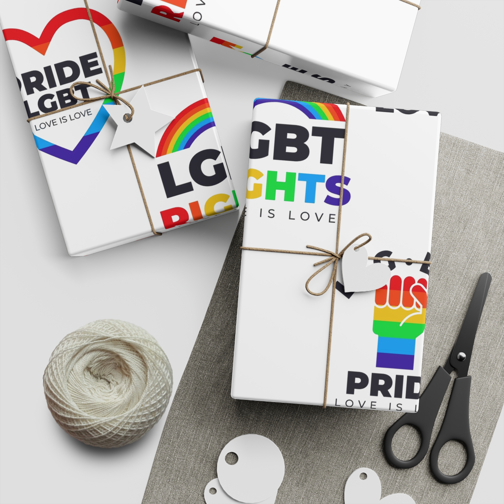 Pride Day Badges Collection Gift Wrapping Paper Sheets 1pc - Image 2