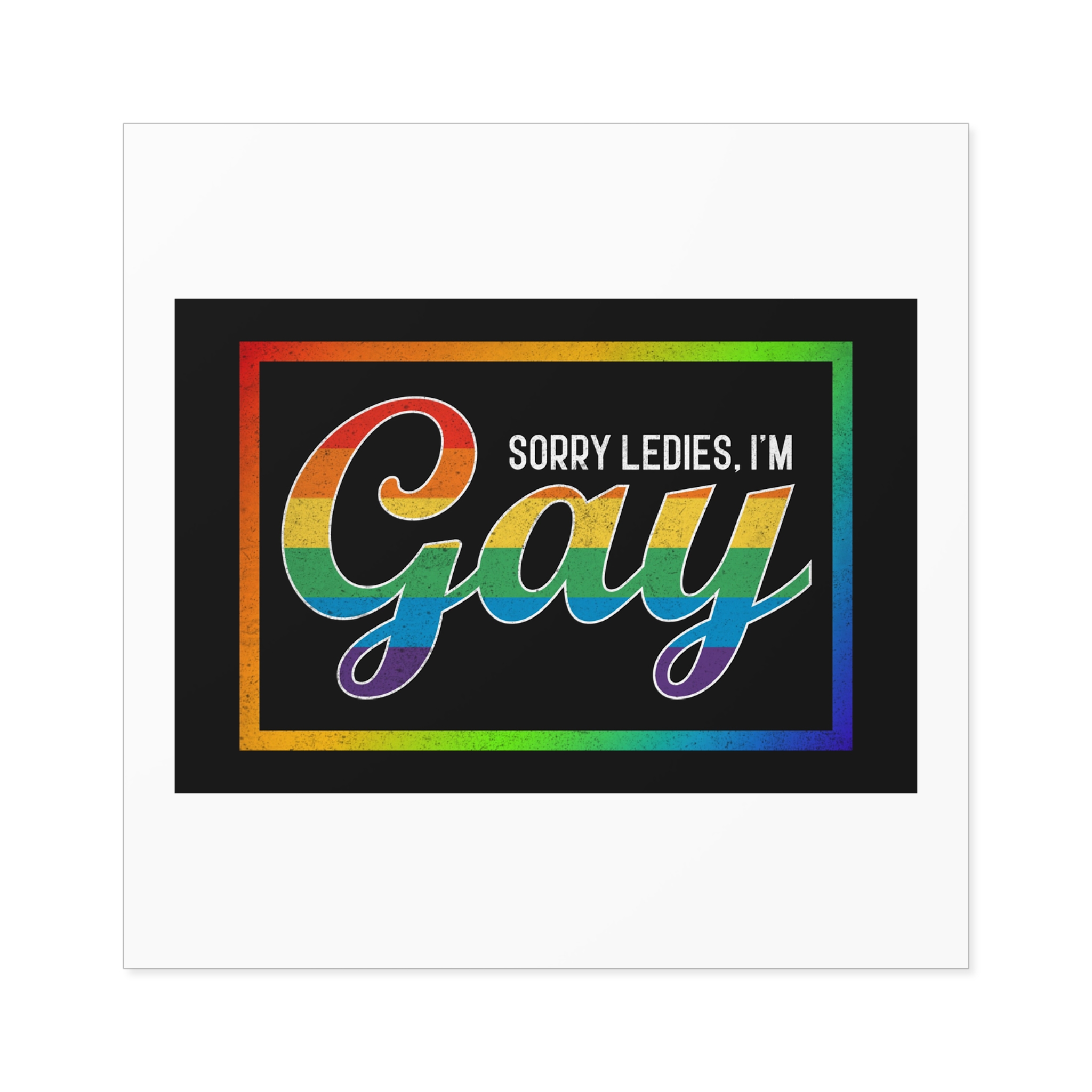 Pride Gay Rainbow Typography Vector Premium T Shirt(3) Laminate Stickers Square - Image 41