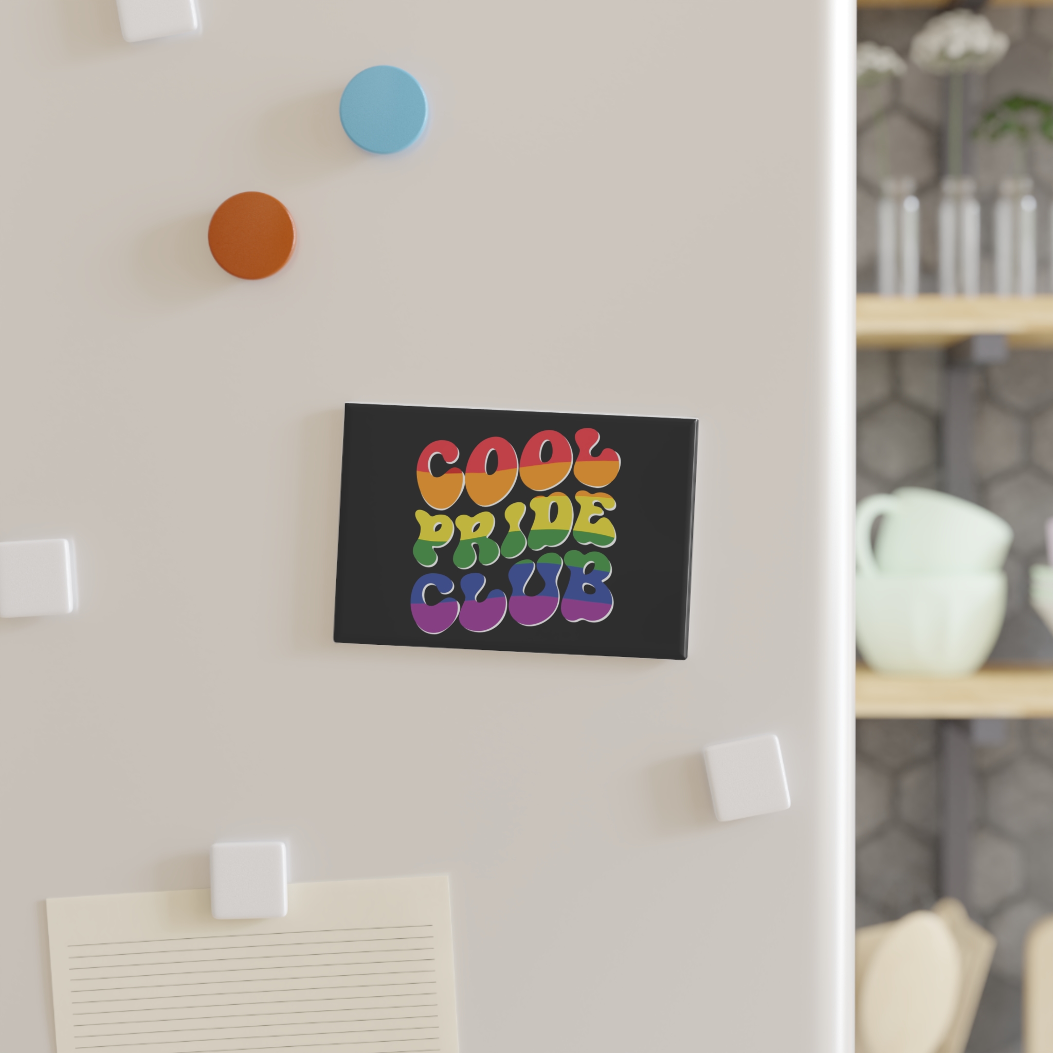Word Cool Black Background Button Magnet Rectangle 1 And 10 Pcs - Image 7