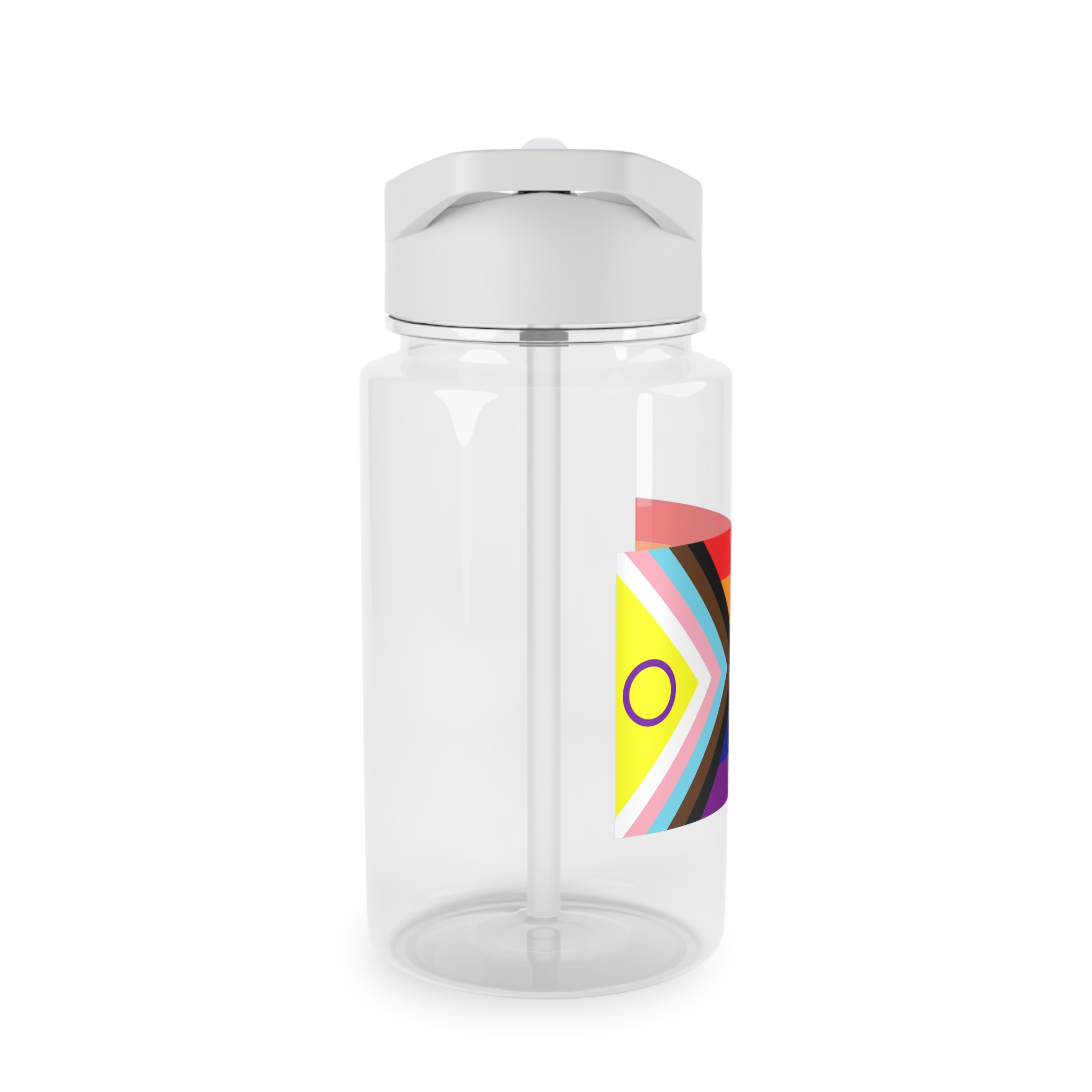 Lgbtq Pride Flag New Lgbtq Pride Flag Vector Updated Intersex Inclusive Progress Pride Flag Tritan Water Bottle - Image 4