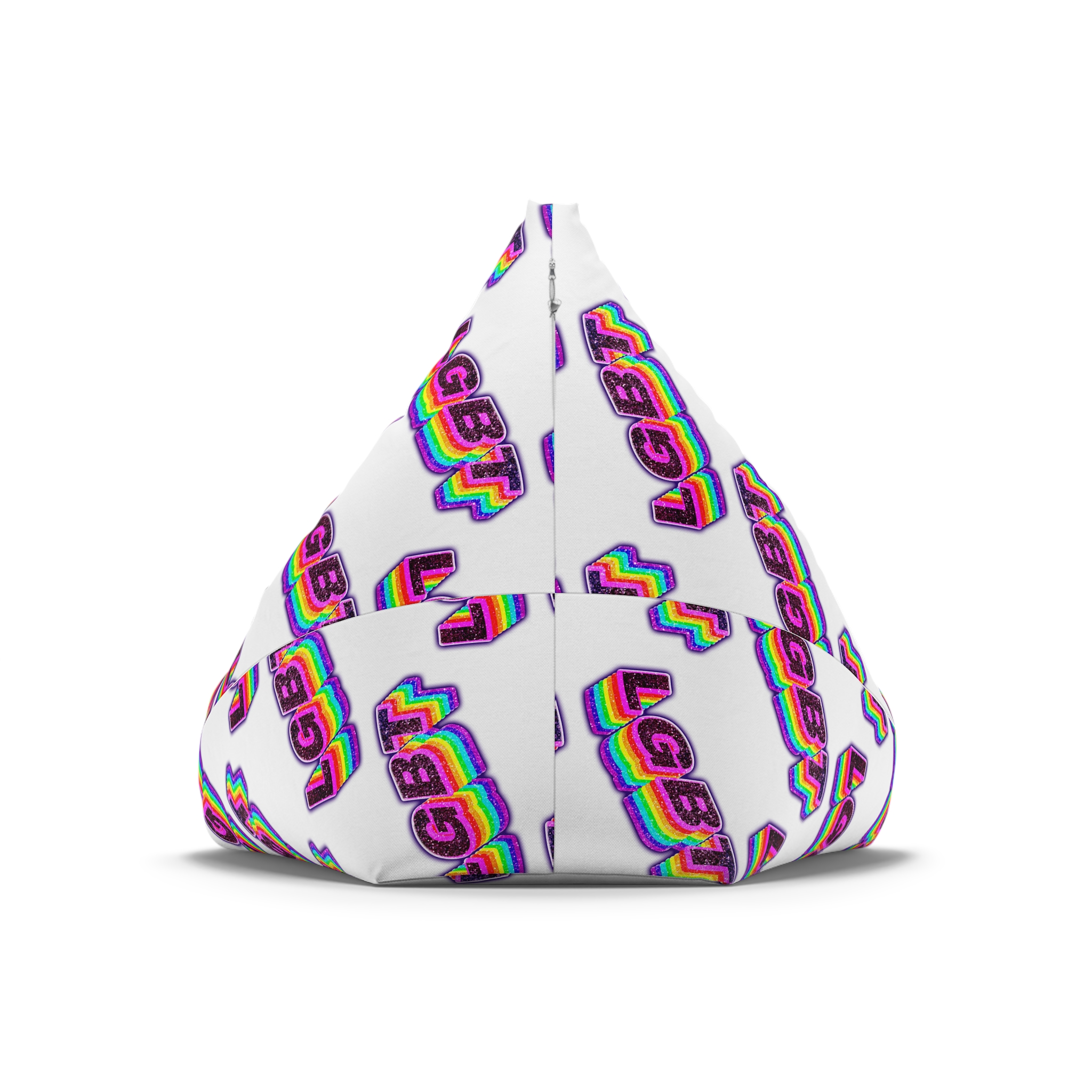 Png Word Lgbt Rainbow Typography Bean Bag Chair Cover - Image 6