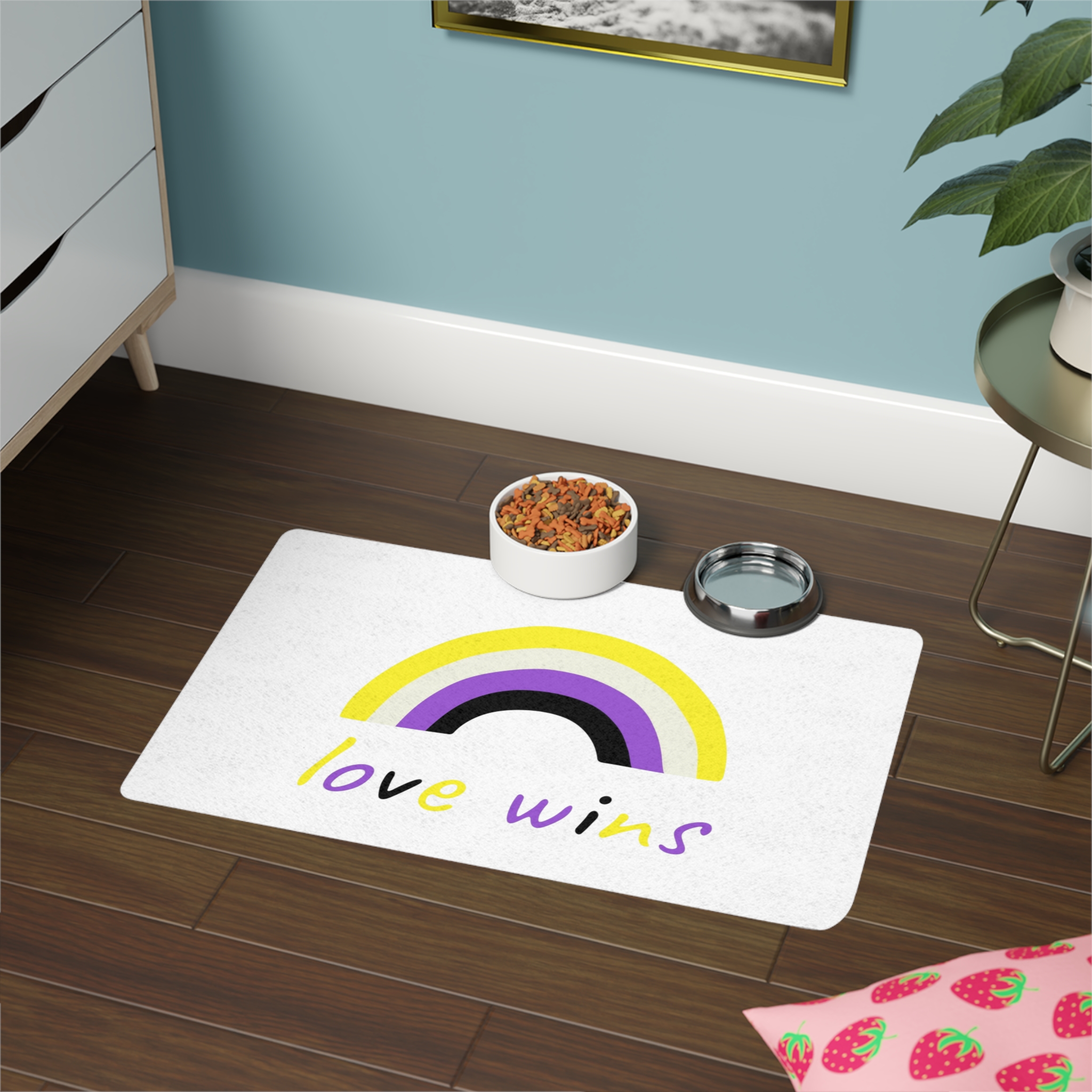 Colorful Rainbow Shape Nonbinary Pride Flag Happy Pride Day Lgbtqia Community Pride Month Vector Hand Drawn Doodle Posters Stickers Logo Cards Pet Food Mat 12x18 - Image 4