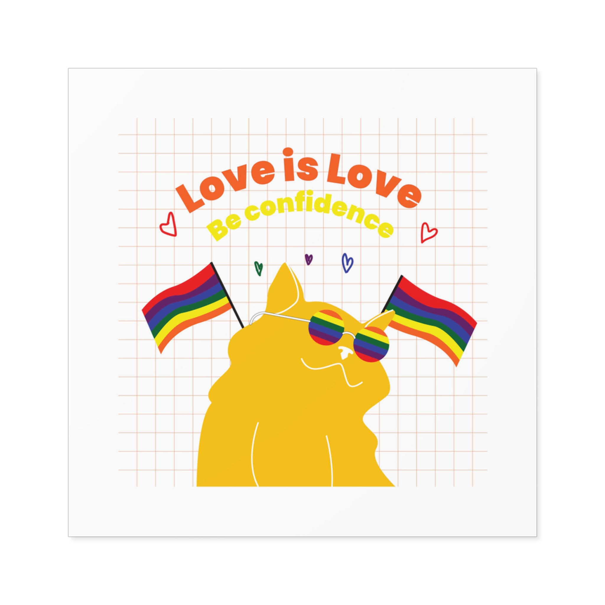 Pride Month Flat Design Illustration Laminate Stickers Square - Image 17