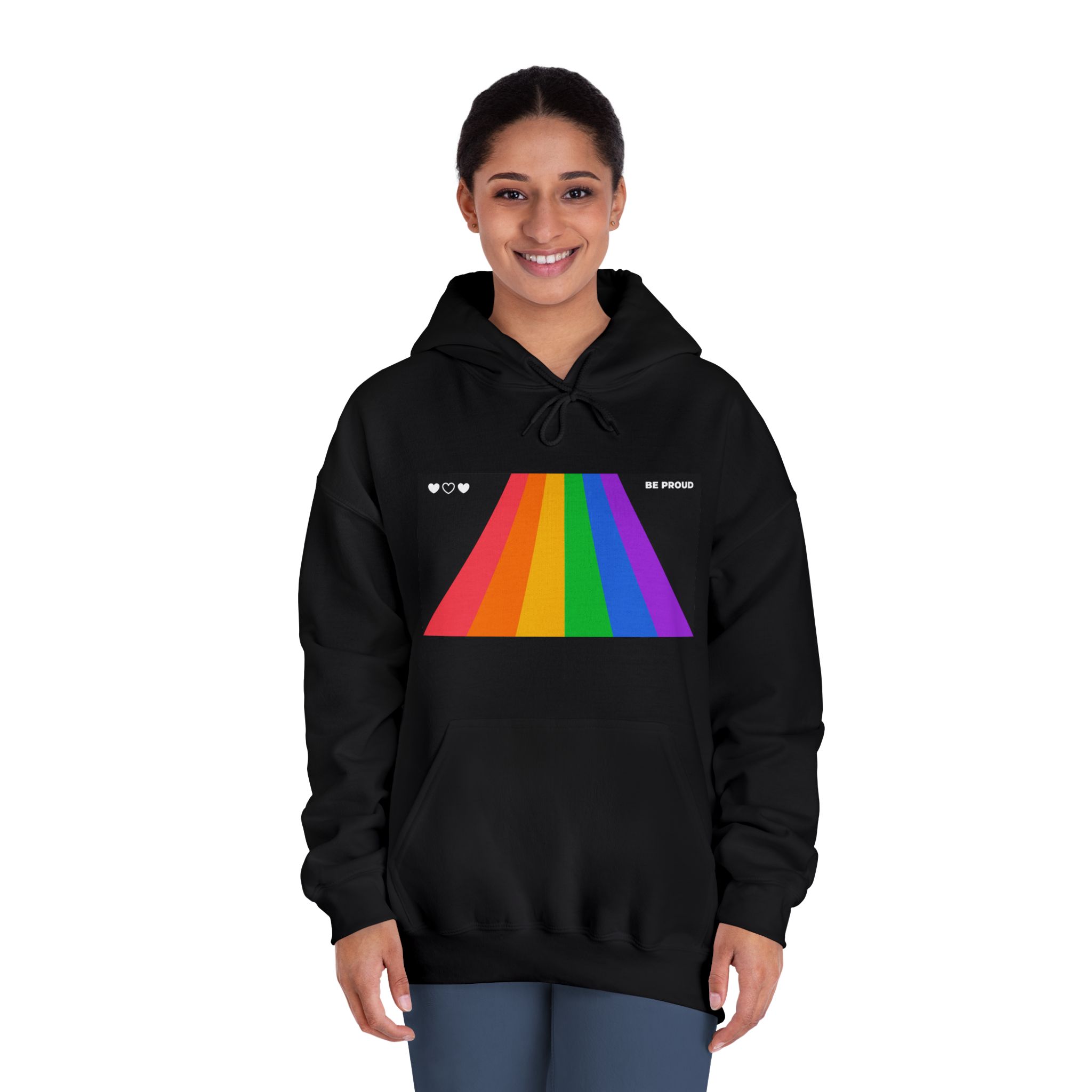 Modern Colorful Pride Zoom Background Unisex Dryblend Hooded Sweatshirt - Image 12