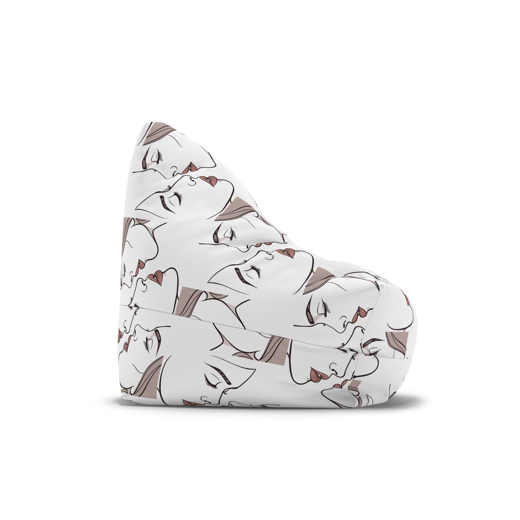 Perfect Lip Set Open Close Smooches (1) Bean Bag Chair Cover - Image 3