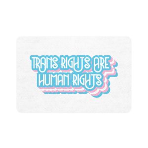 Pride Day Lettering With Human Rights Pet Food Mat 12x18