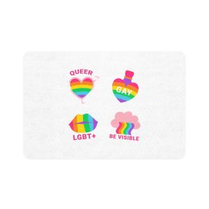 Flat Labels Collection Pride Month Celebration (2) Pet Food Mat 12x18