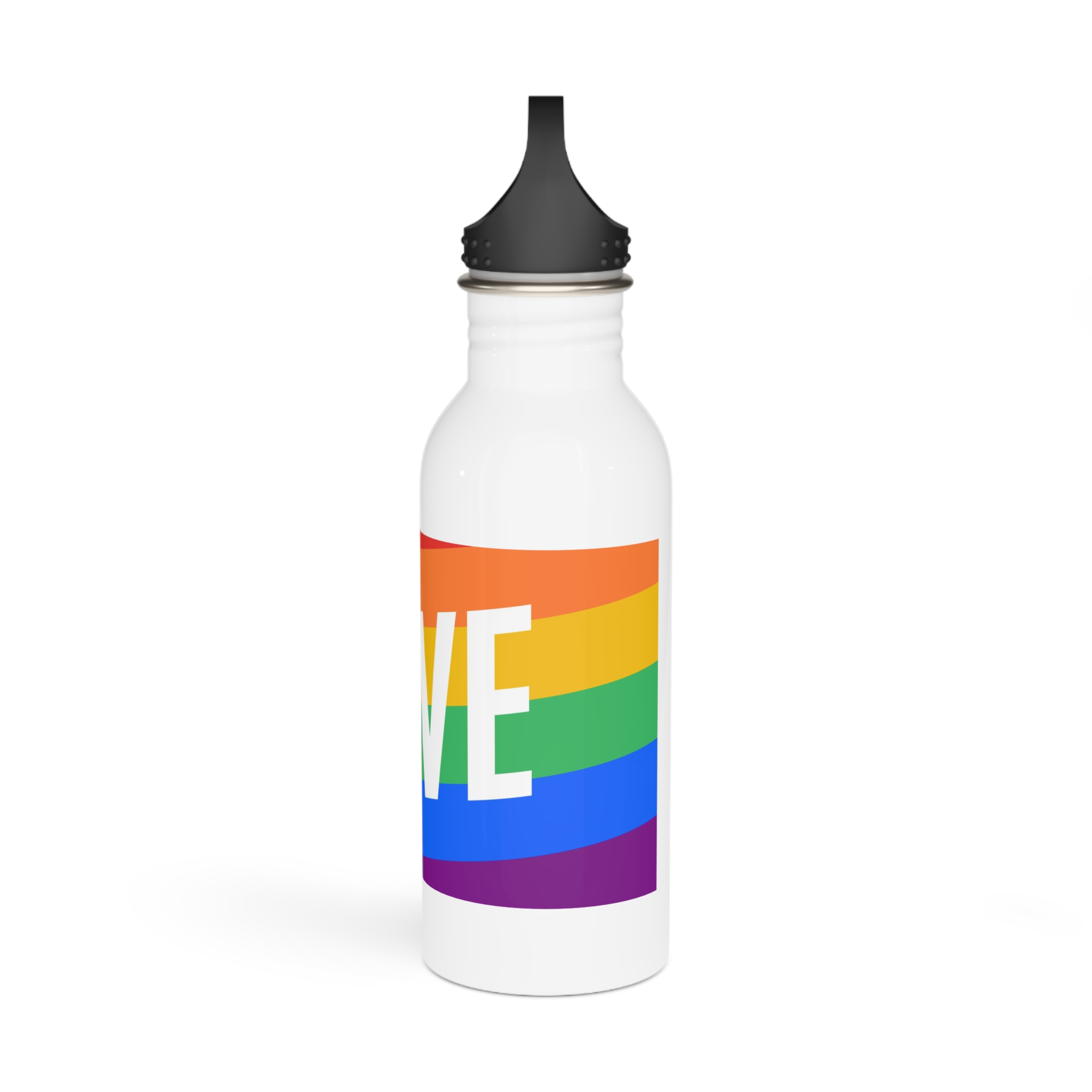 Lgbt Flag 5 Stainless Steel Water Bottle - Image 4