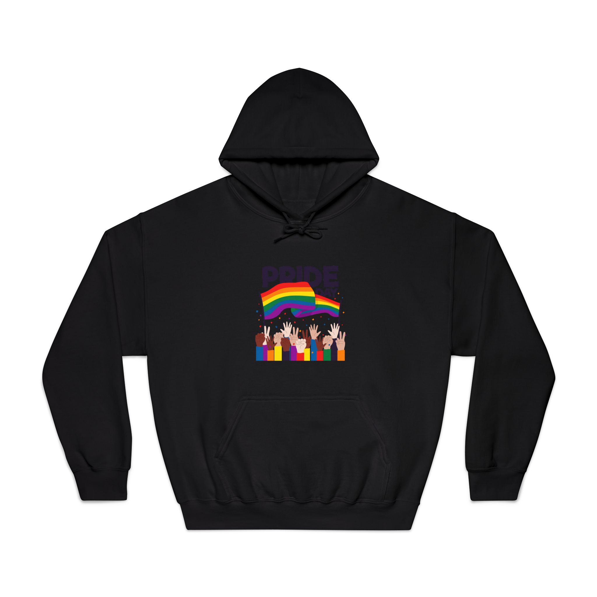 Pride Day Event With Rainbow Flag Theme Unisex Dryblend Hooded Sweatshirt - Image 9