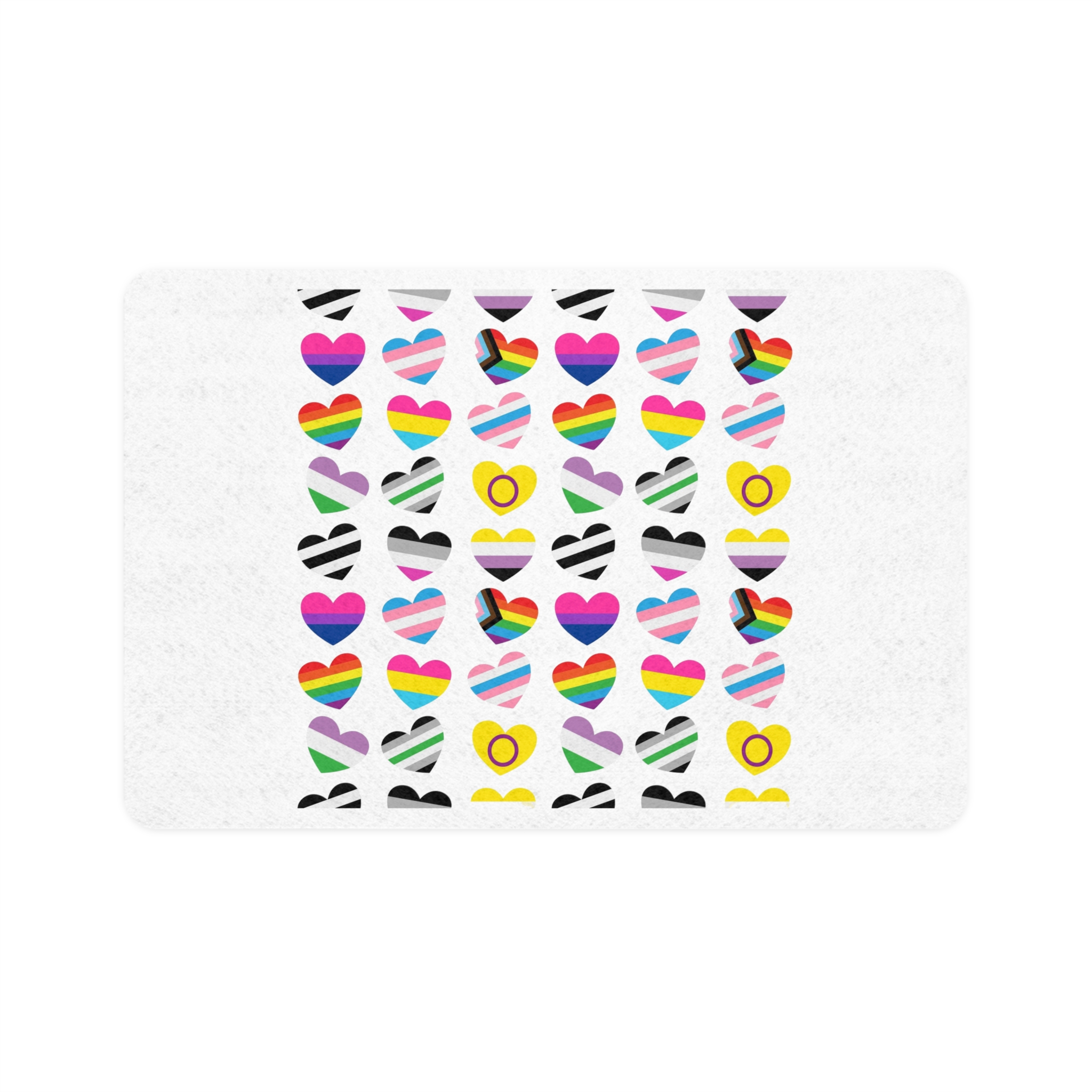 Vector Seamless Pattern Gender Lgbt Flag Heart (1) Pet Food Mat 12x18