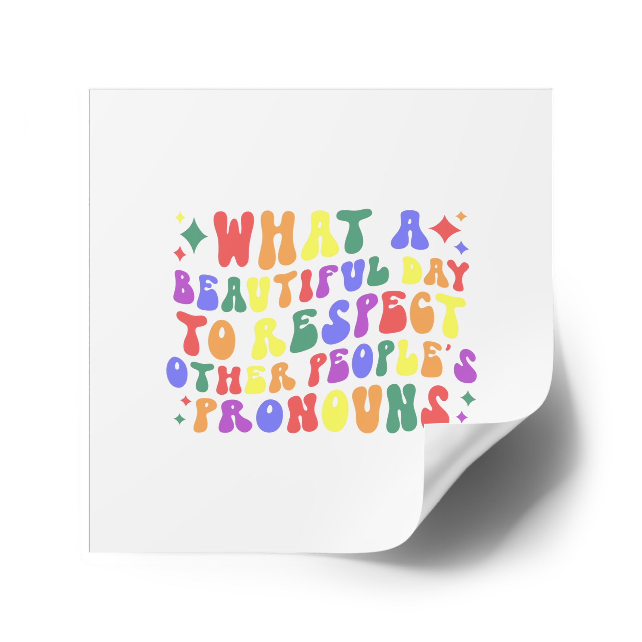 Pride Lgbt Gay Retro Tshirt Design(1) Laminate Stickers Square - Image 34
