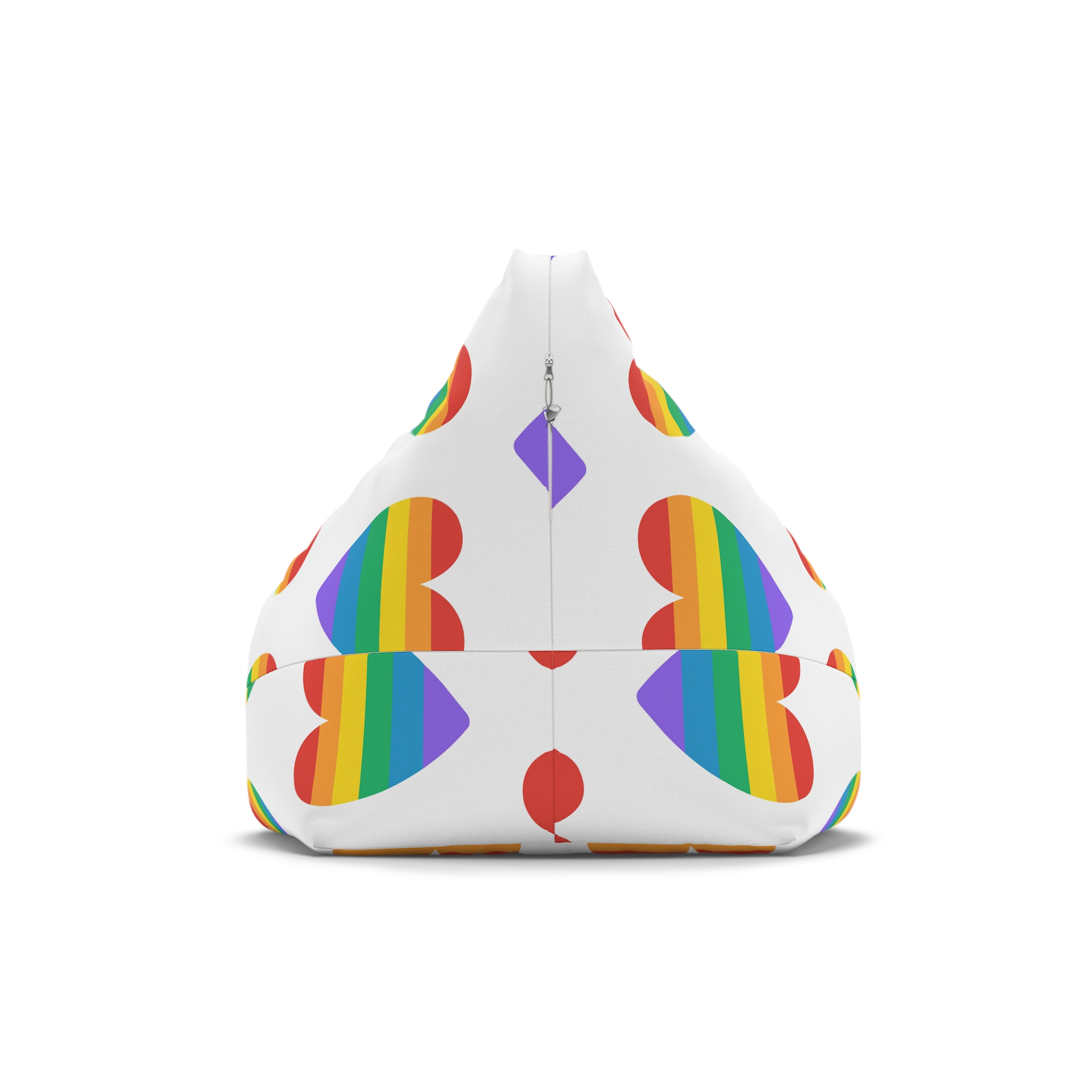 Rainbow Pride Heart Lgbtq Pride Month Celebration Bean Bag Chair Cover - Image 2
