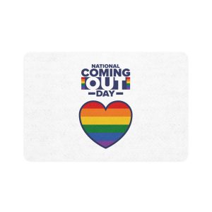 Coming Out Day Pride Month Lgbt Rainbow Flag Diversity Equality Free Love Vector Poster Pet Food Mat 12x18