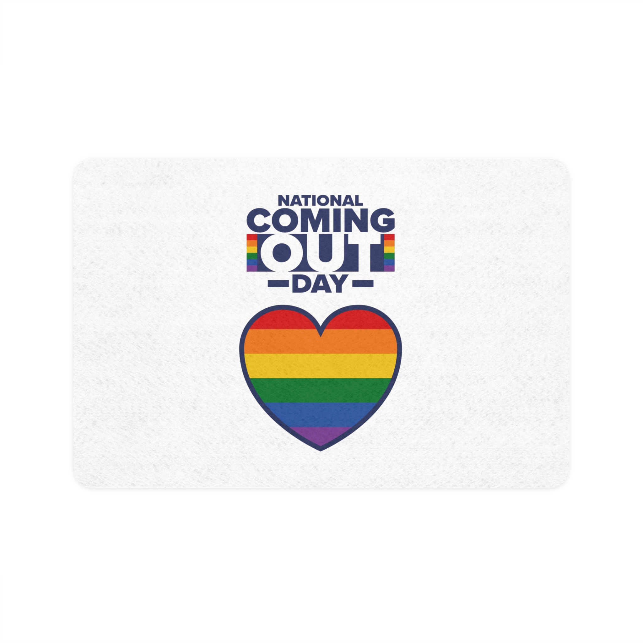 Coming Out Day Pride Month Lgbt Rainbow Flag Diversity Equality Free Love Vector Poster Pet Food Mat 12x18