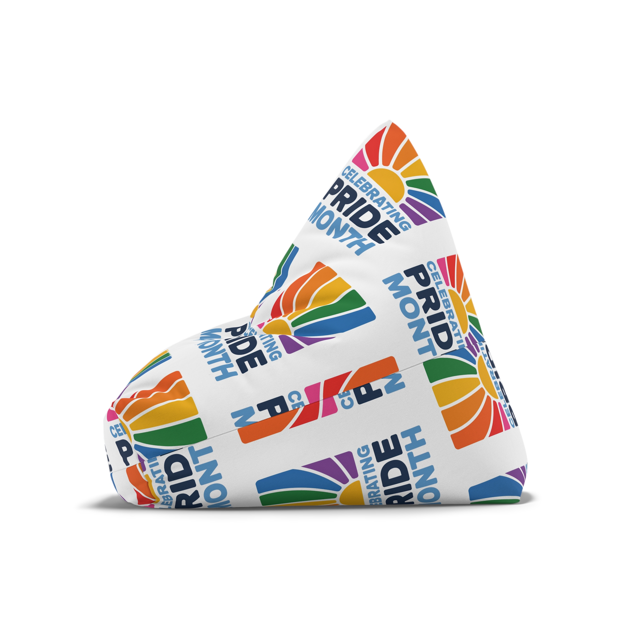 Celebrating Pride Month Colorful Graphic Design Bean Bag Chair Cover - Image 8
