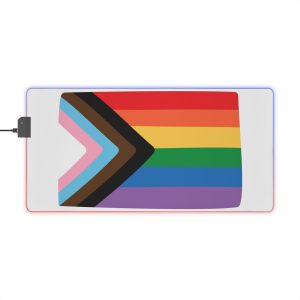 Vector Hand Drawn Lgbt New Rainbow Flag - Led Gaming Mouse Pad