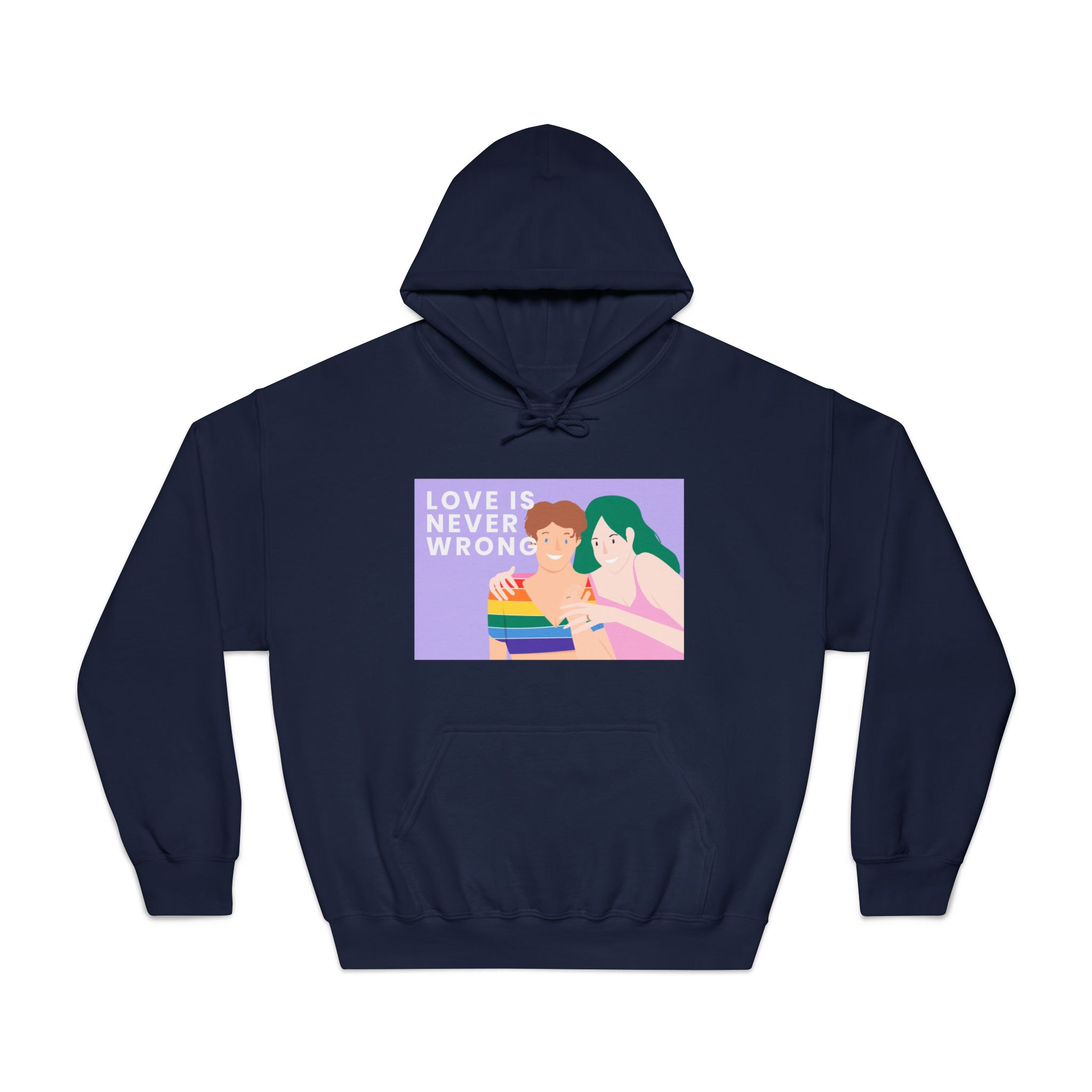 Lgbtq Gay Couple Banner Template Pride Month Unisex Dryblend Hooded Sweatshirt - Image 29