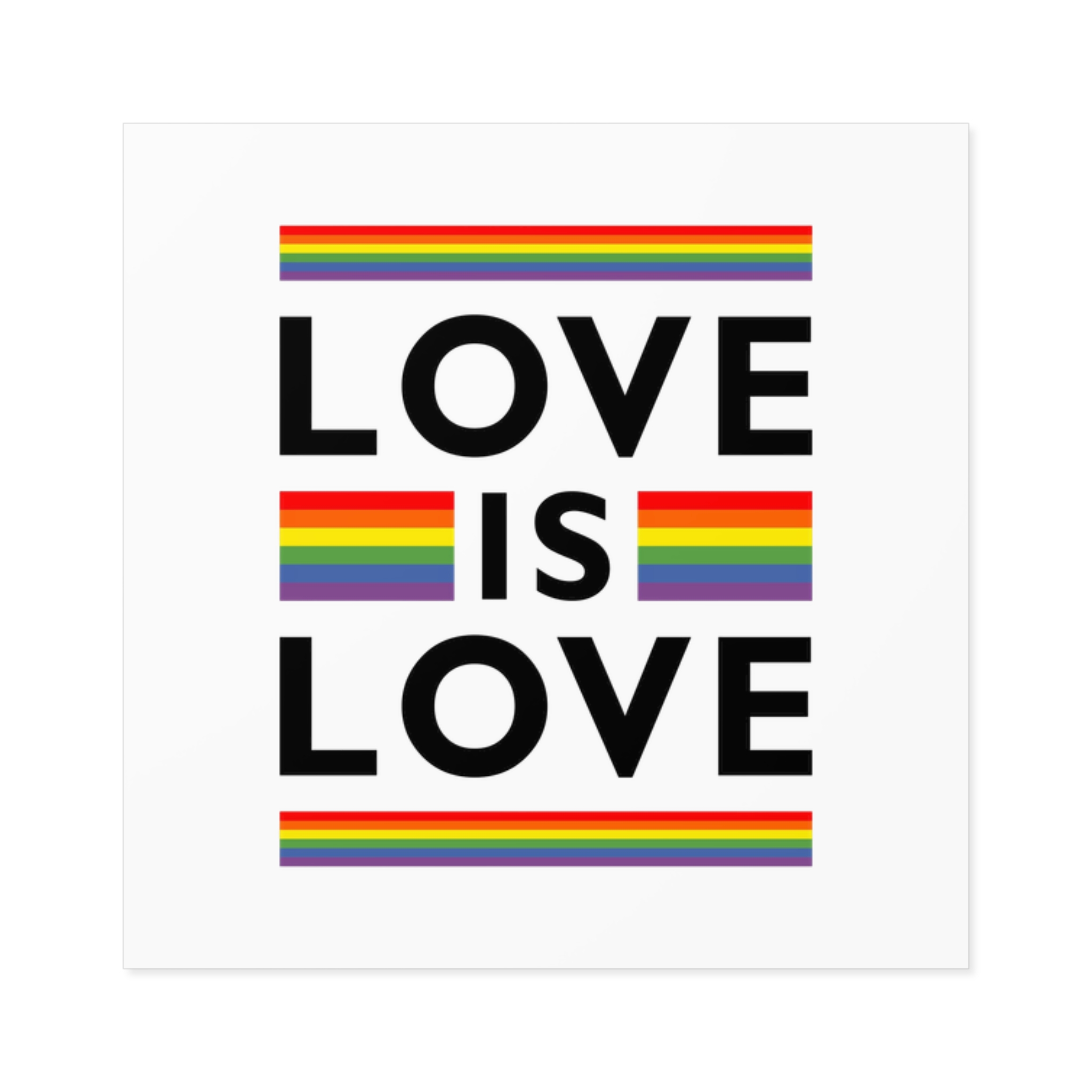 Love Is Love Lgbt Flag Symbol Pride Month Symbol Laminate Stickers Square - Image 65