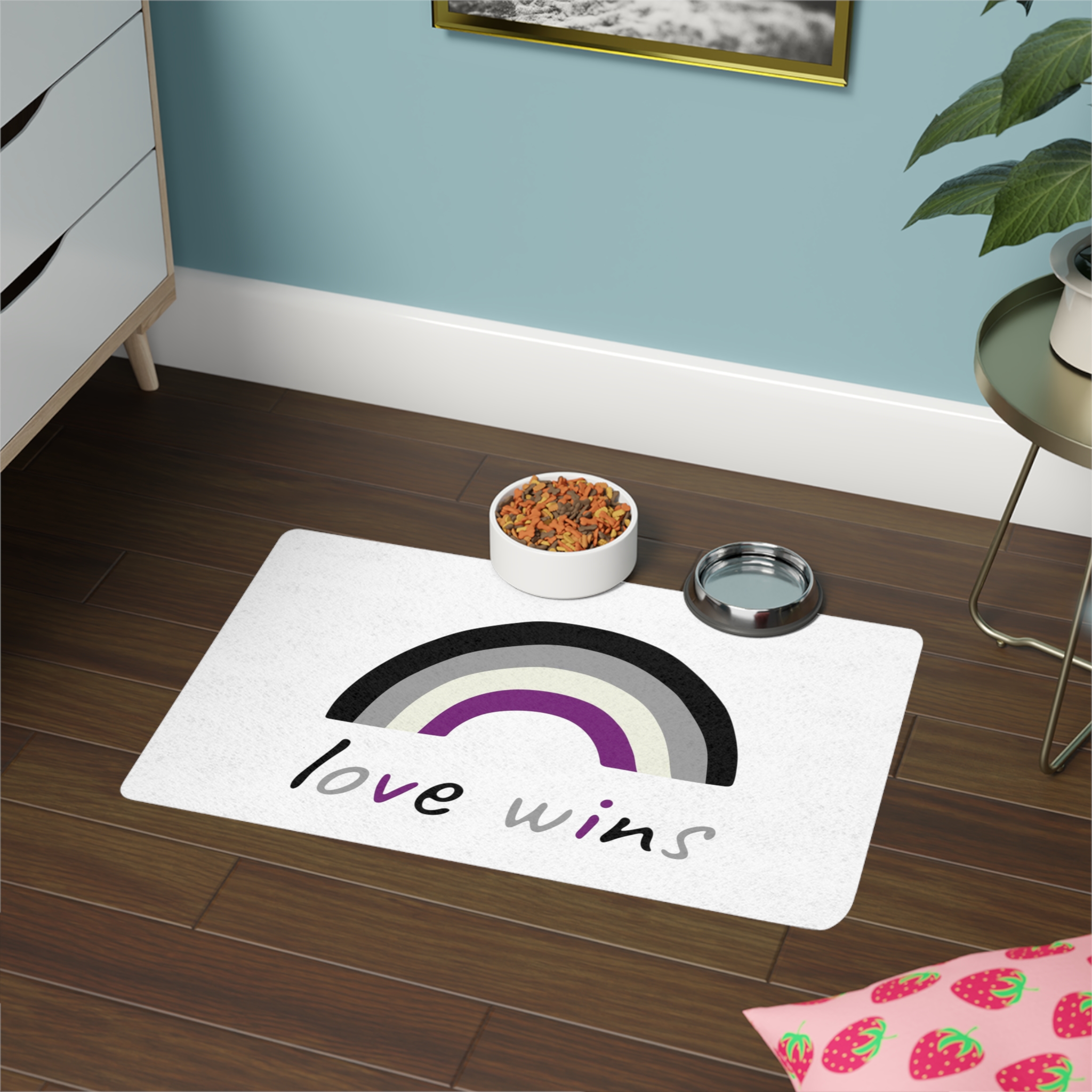 Colorful Rainbow Shape Asexual Pride Flag Happy Pride Day Lgbtqia Community Pride Month Vector Hand Drawn Doodle Posters Stickers Logo Cards Pet Food Mat 12x18 - Image 4