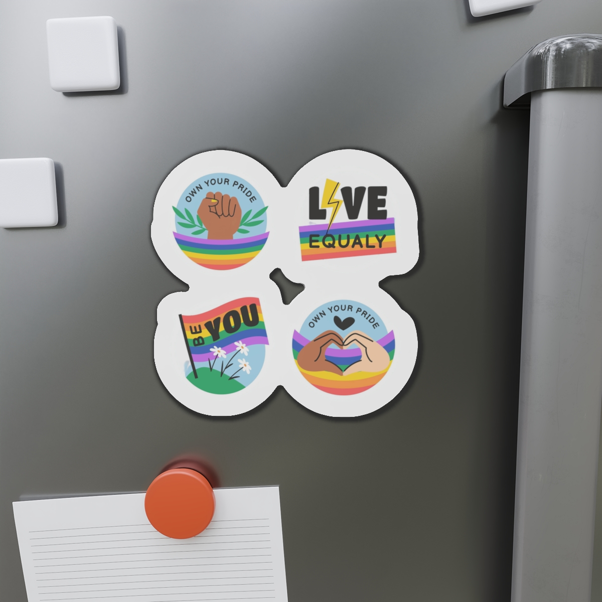 Flat Stickers Collection Lgbtqi Pride Month Celebration(1) Die Cut Magnets - Image 14