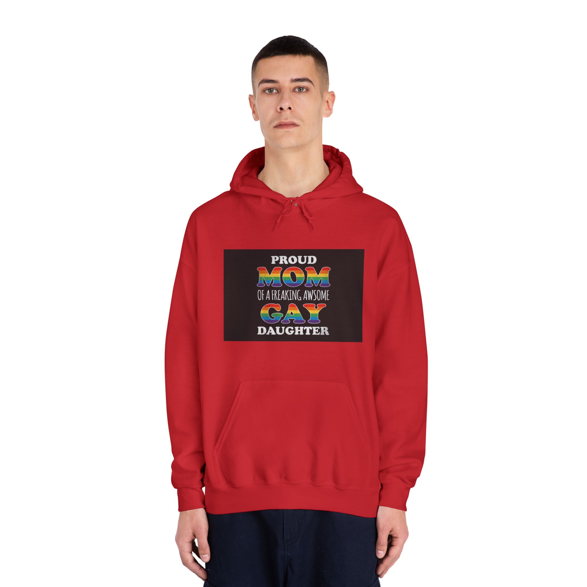 Mother Day Pride Rainbow Typography Vector Premium T Shirt(3) Unisex Dryblend Hooded Sweatshirt - Image 35