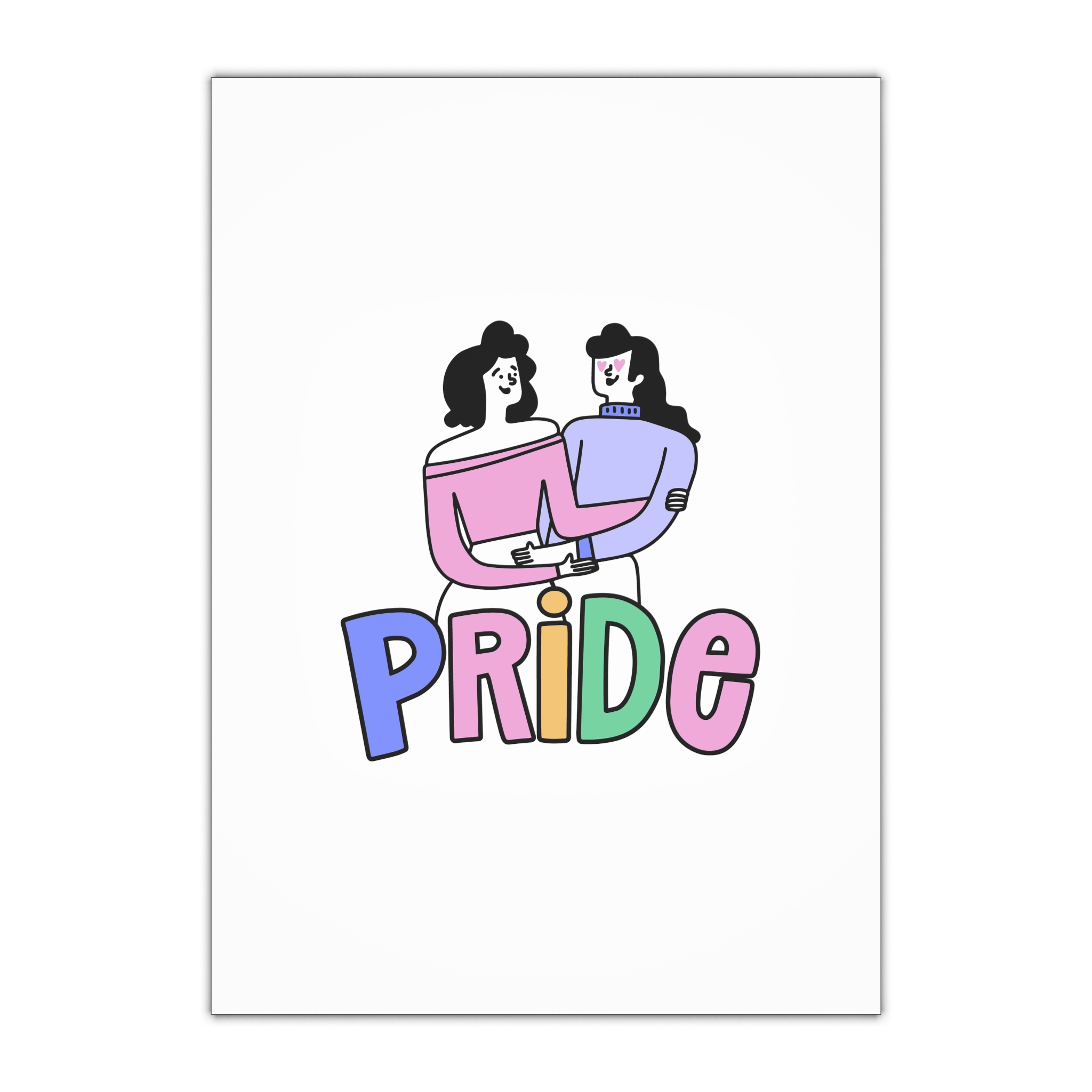 Pride Day Lettering Gift Wrapping Paper Sheets 1pc