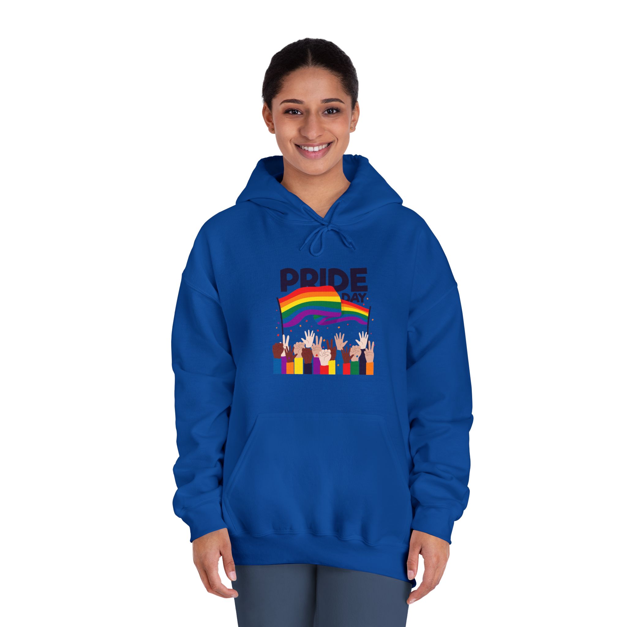 Pride Day Event With Rainbow Flag Theme Unisex Dryblend Hooded Sweatshirt - Image 28