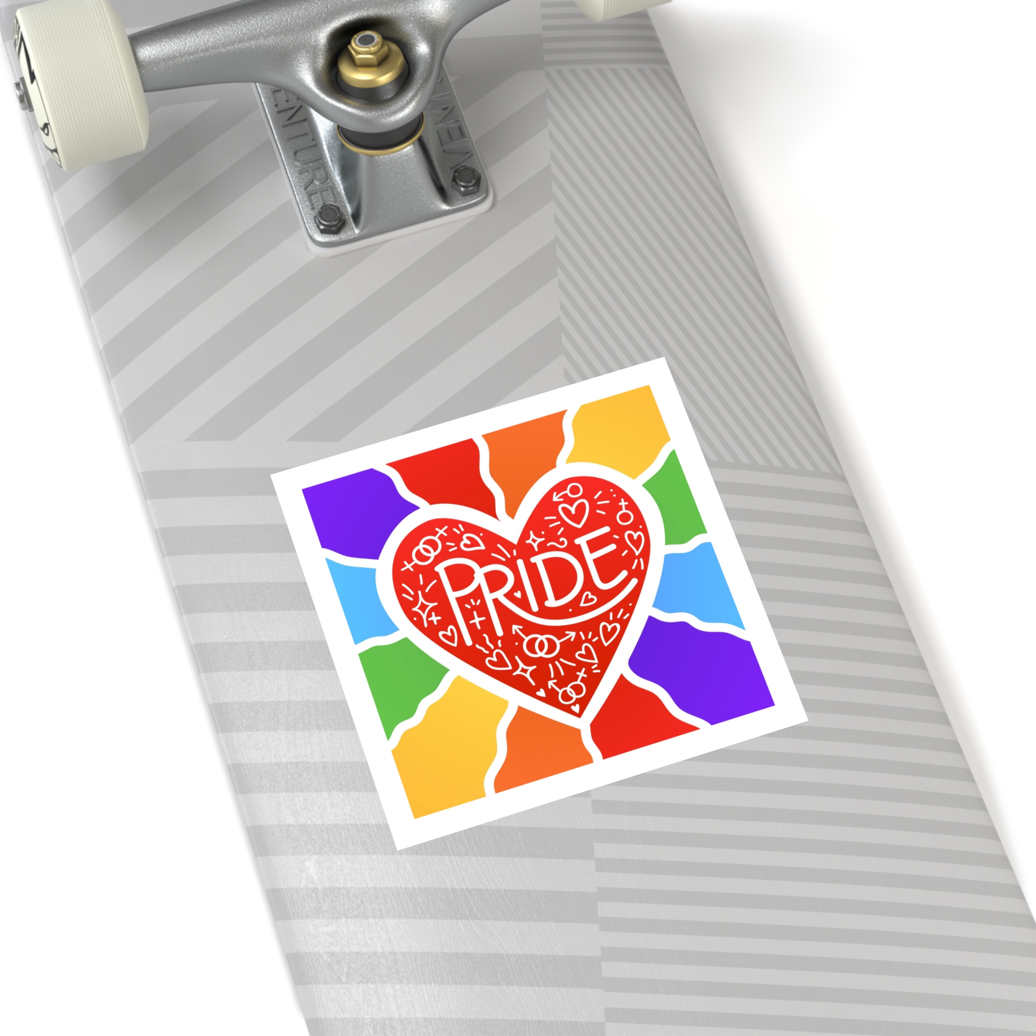 Pride Day Concept Illustration Laminate Stickers Square - Image 36