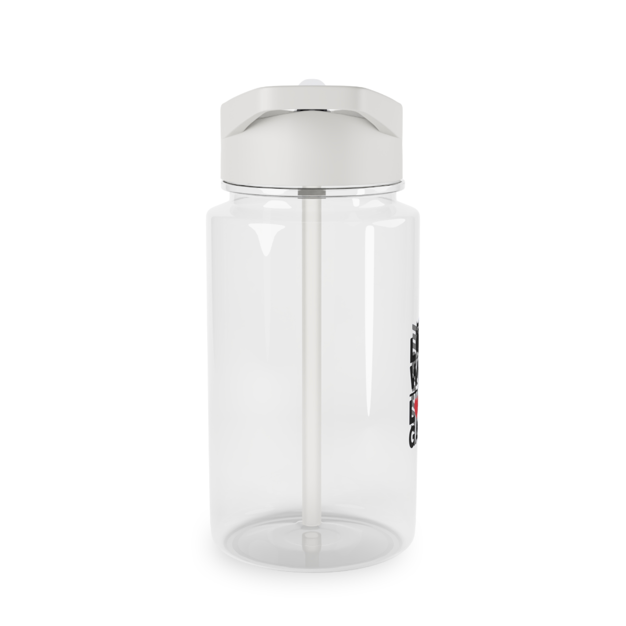 Love Wins Long Game With Black Cat Heart Illustration Tritan Water Bottle - Image 4
