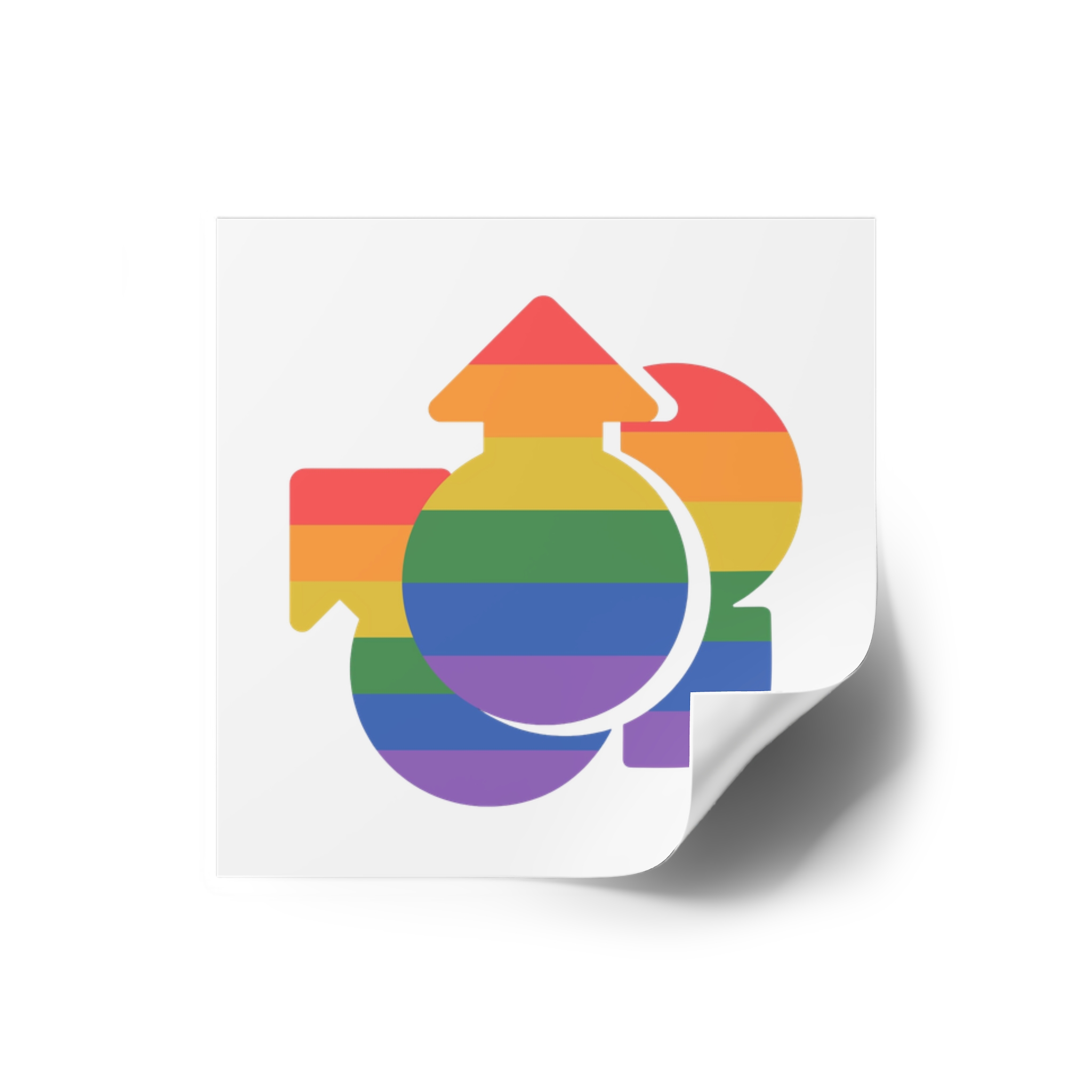 Lgbt Icon Isolated Black Background Lgbt Community Human Rights Concept Vector Flat Illustration Poster Card Banner Laminate Stickers Square - Image 2