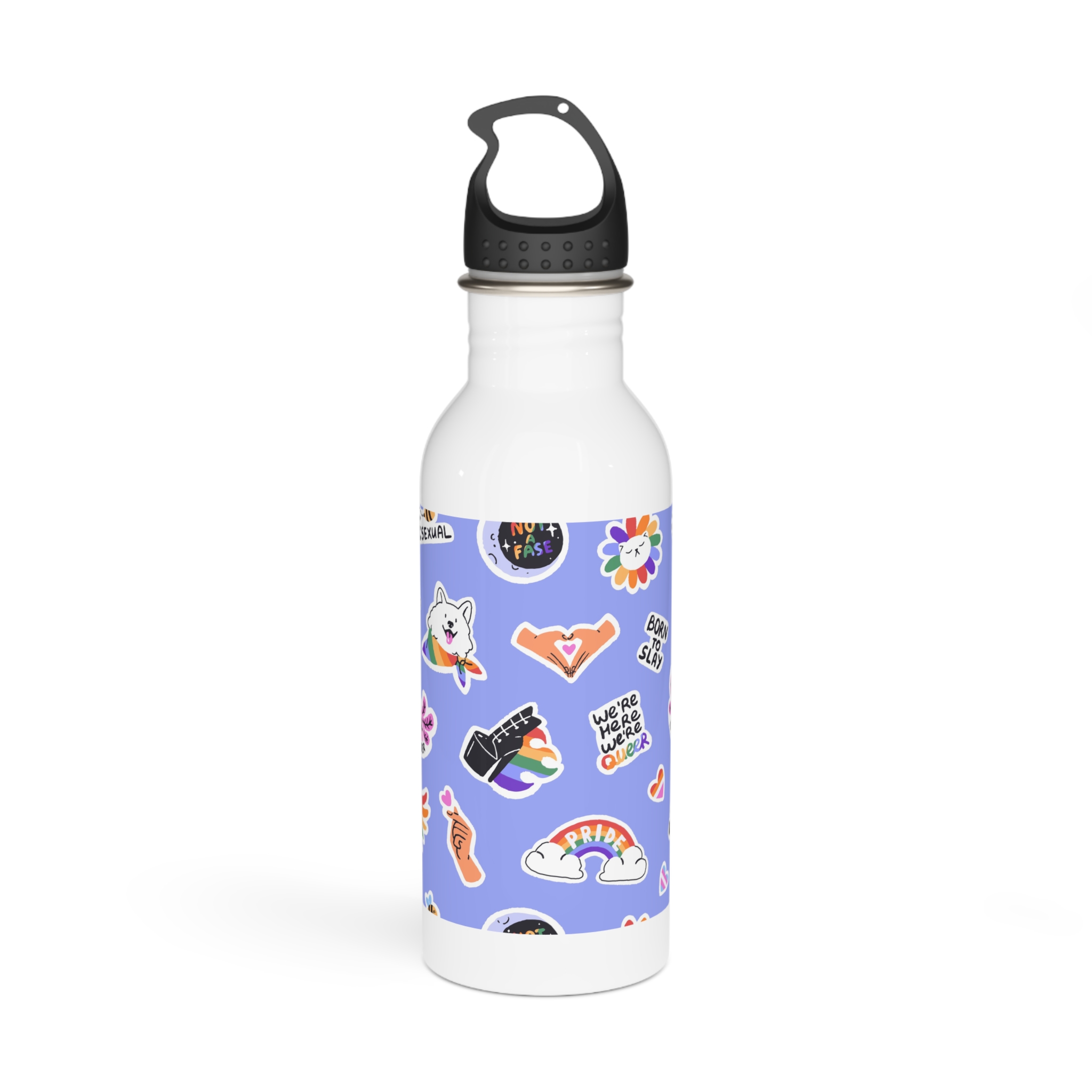 Lesbian Pride Design 20D8B6 Stainless Steel Water Bottle