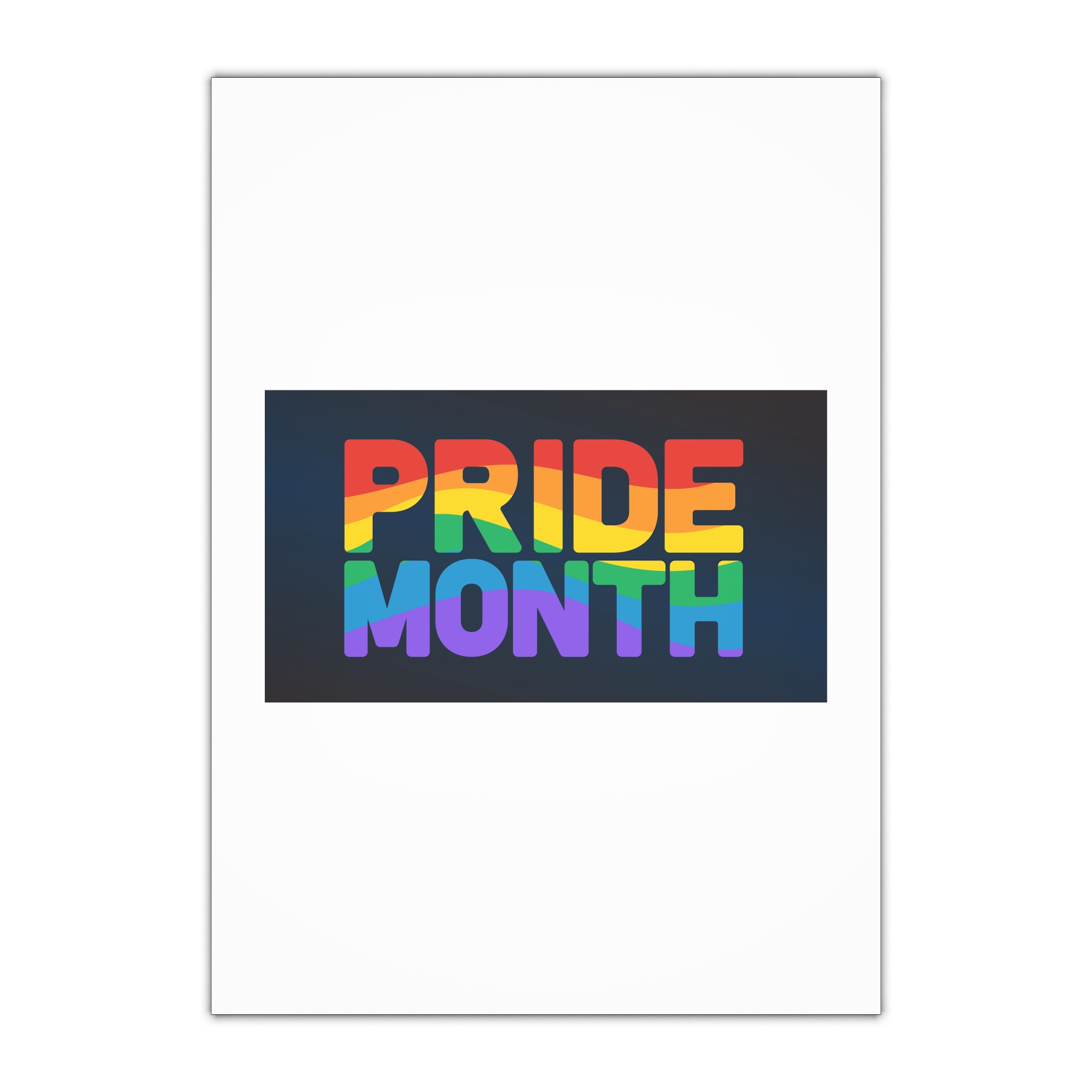 Lgbt Pride Rainbow Flag Lettering Banner Poster Social Media Pride Calligraphy With Gift Wrapping Paper Sheets 1pc