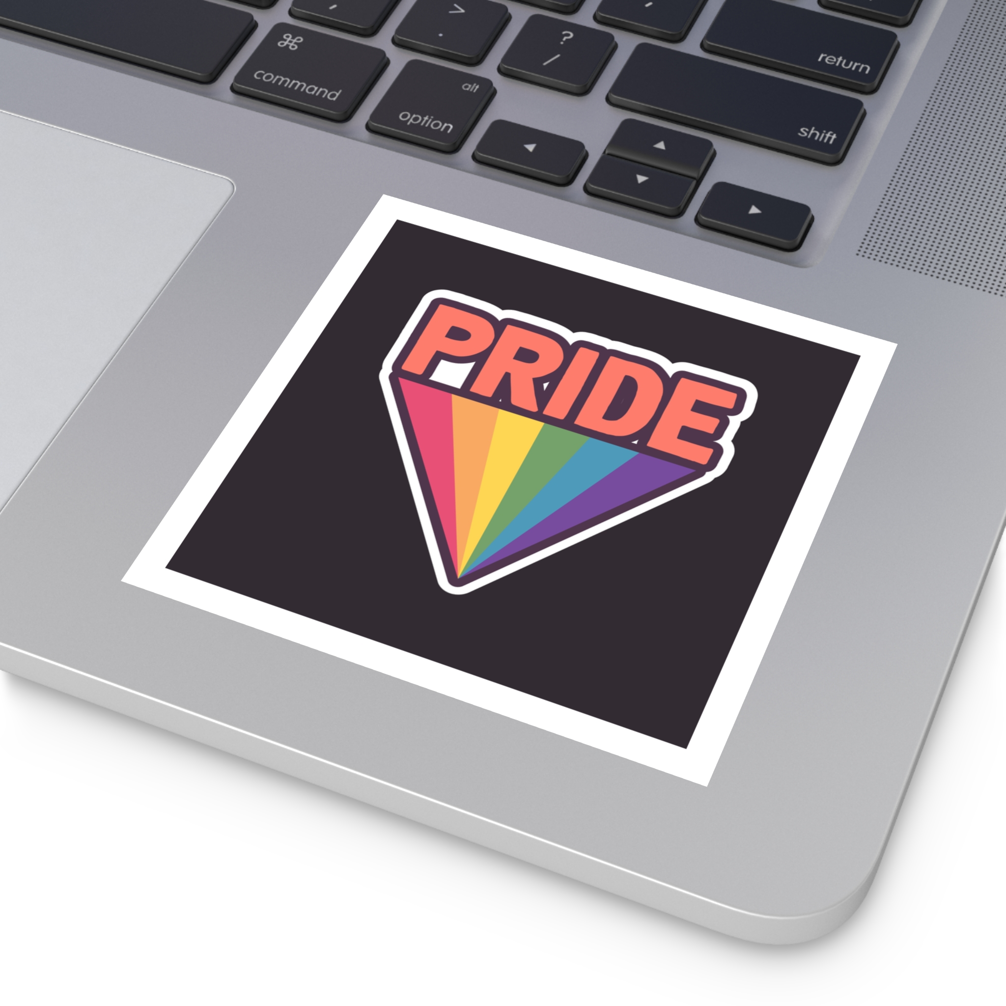 Pride With Rainbow Laminate Stickers Square - Image 19