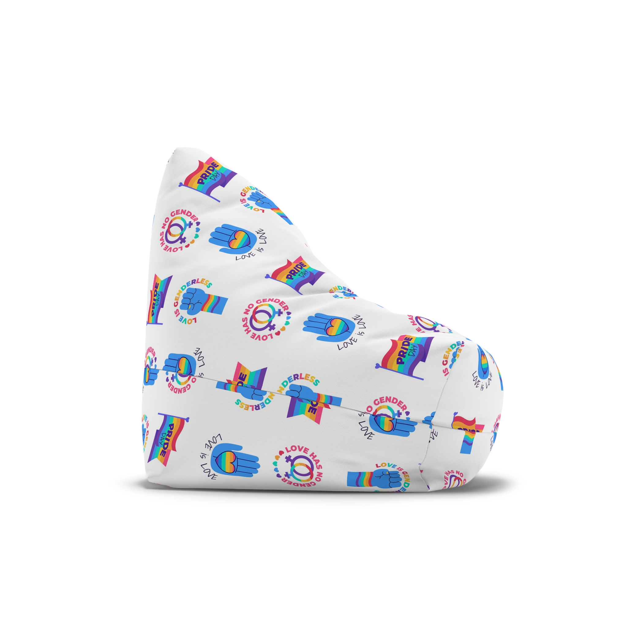 Flat Labels Collection Pride Month Celebration(1) Bean Bag Chair Cover - Image 3